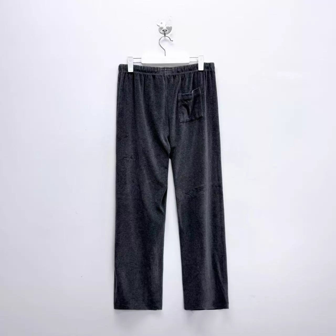 Ermenegildo Zegna Ermenegildo Zegna Gray Velvet Drawstring Sweatpants L Size US 34 / EU 50 - 2 Thumbnail