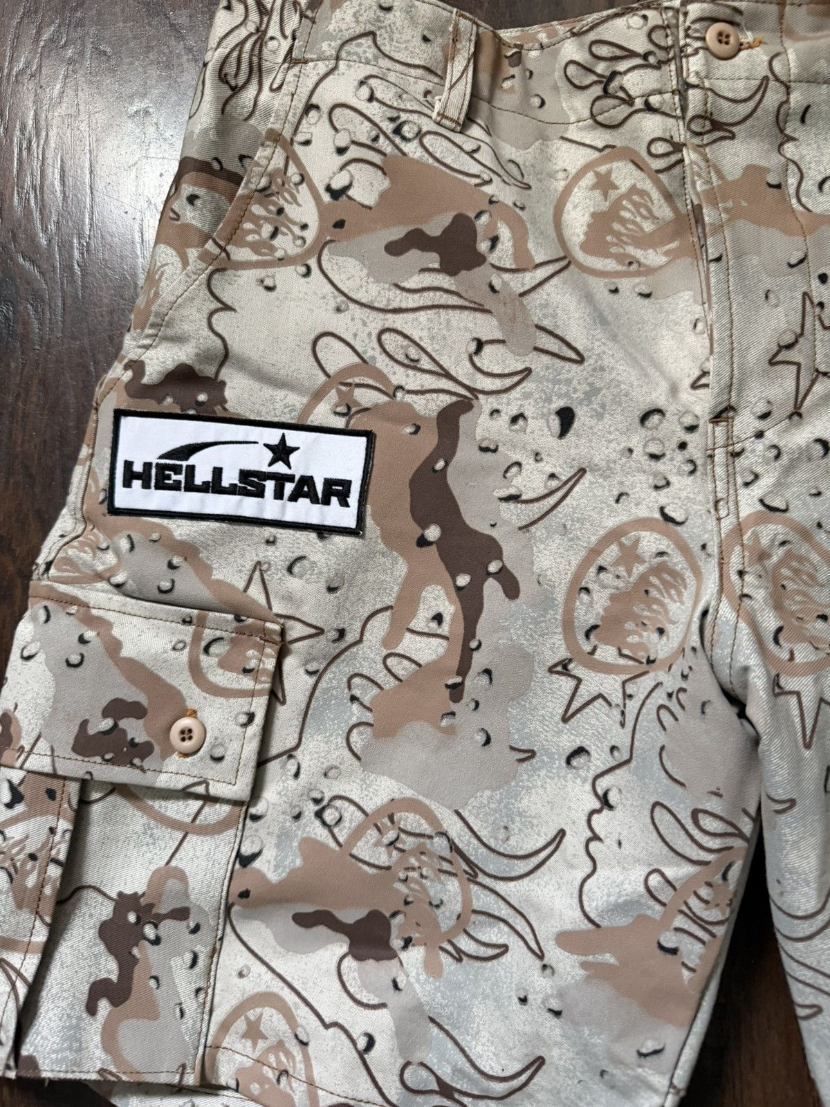 HELLSTAR HELLSTAR Desert Camo Cargo Shorts Size US 38 / EU 54 - 2 Thumbnail