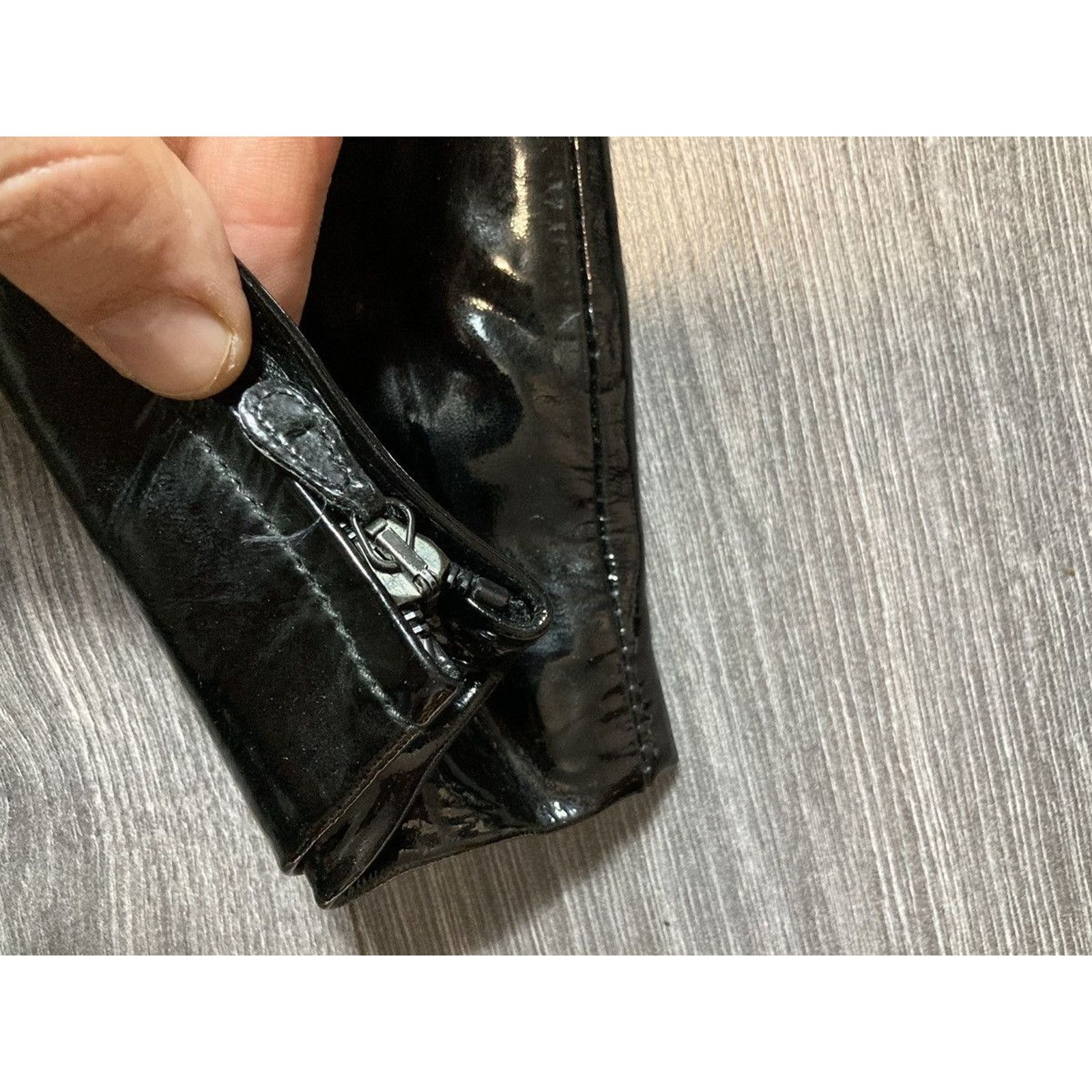 Alexander McQueen × Vintage RARE❗️Alexander McQueen latex biker zipper pants Size 28" / US 6 / IT 42 - 7 Thumbnail