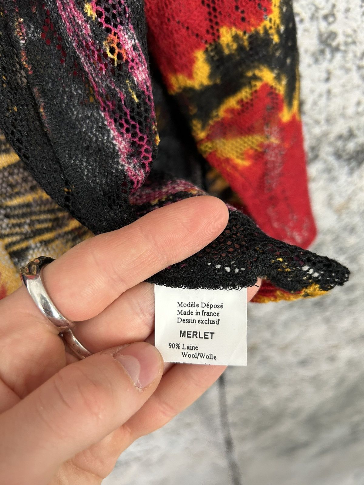 Other Vintage 90s Archival Avant-garde Knit Sweater Wool France Size L / US 10 / IT 46 - 5 Thumbnail
