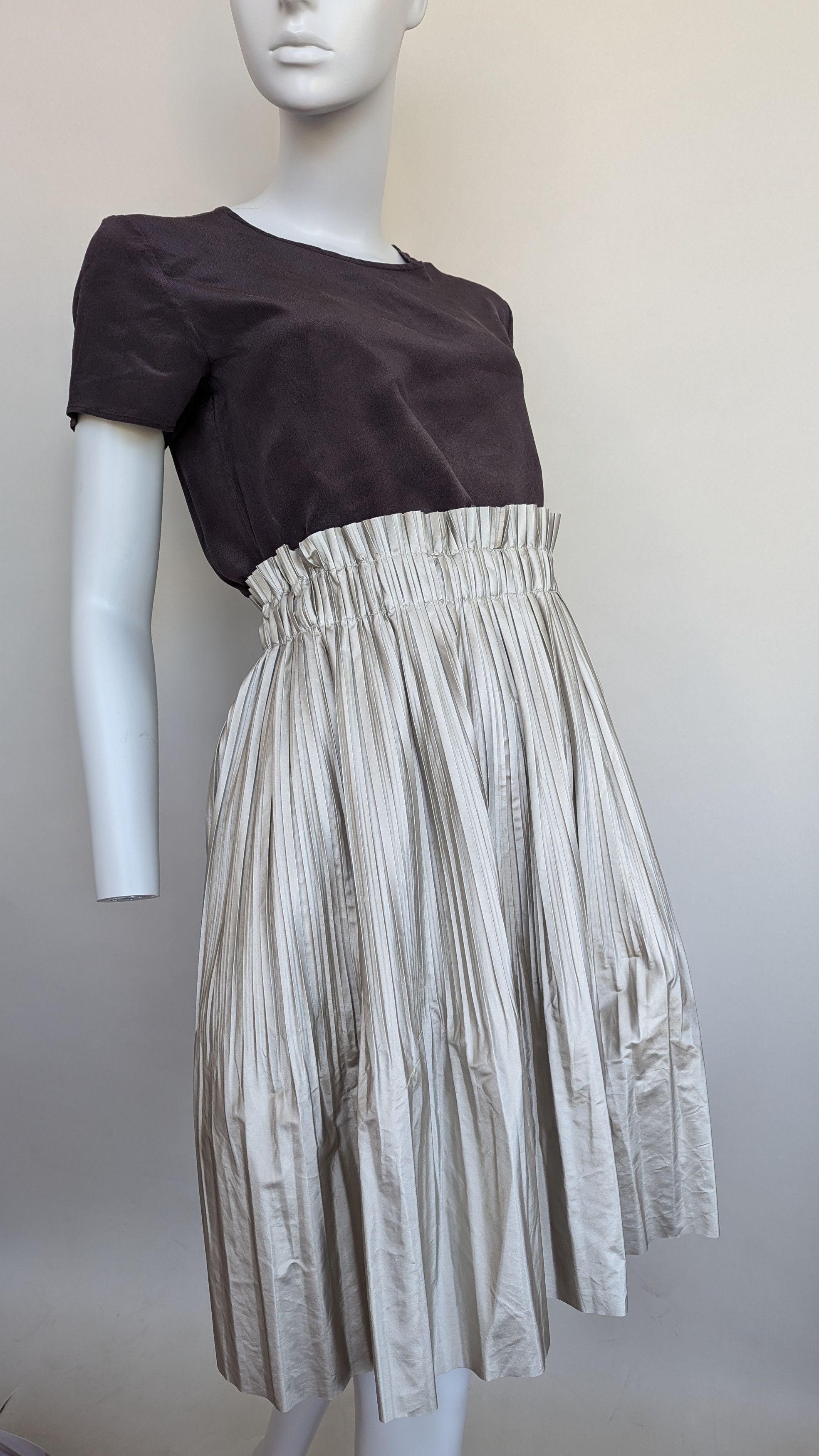 DKNY metallic pleated midi skirt Size 28" / US 6 / IT 42 - 4 Thumbnail