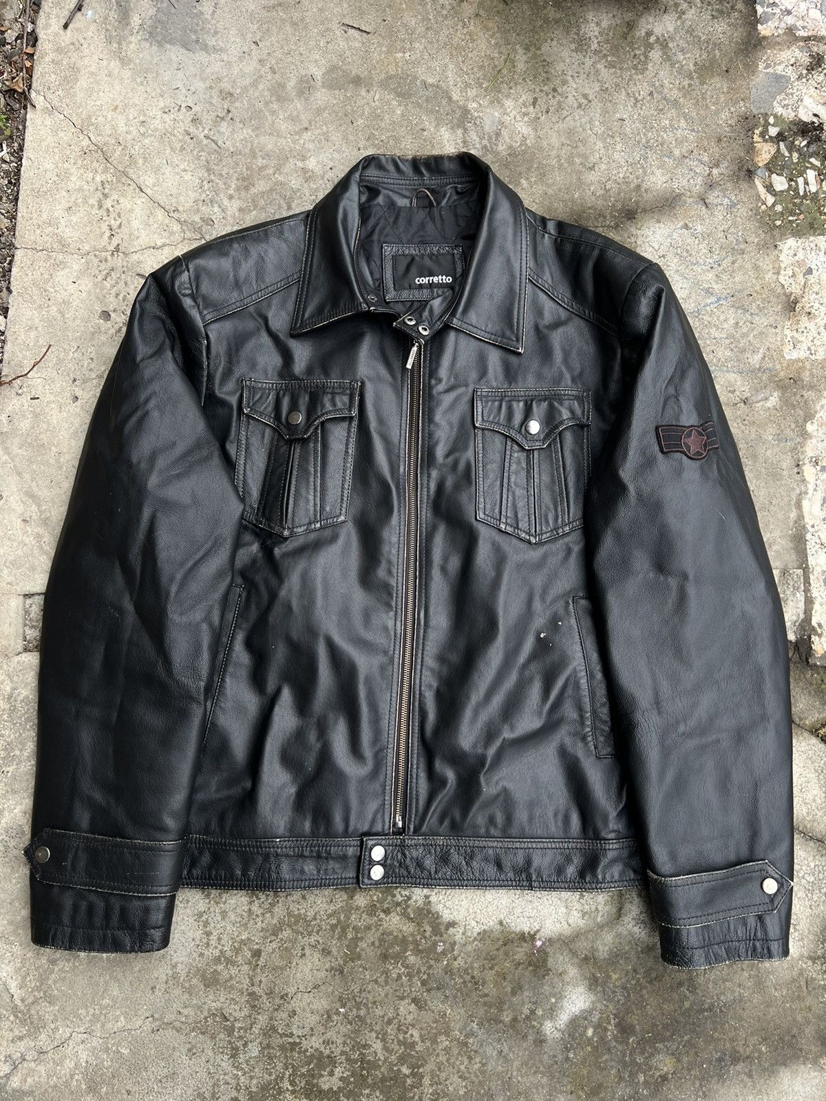 Vintage Vintage Boxy Genuine Leather Jacket Size US L / EU 52-54 / 3 - 1 Thumbnail