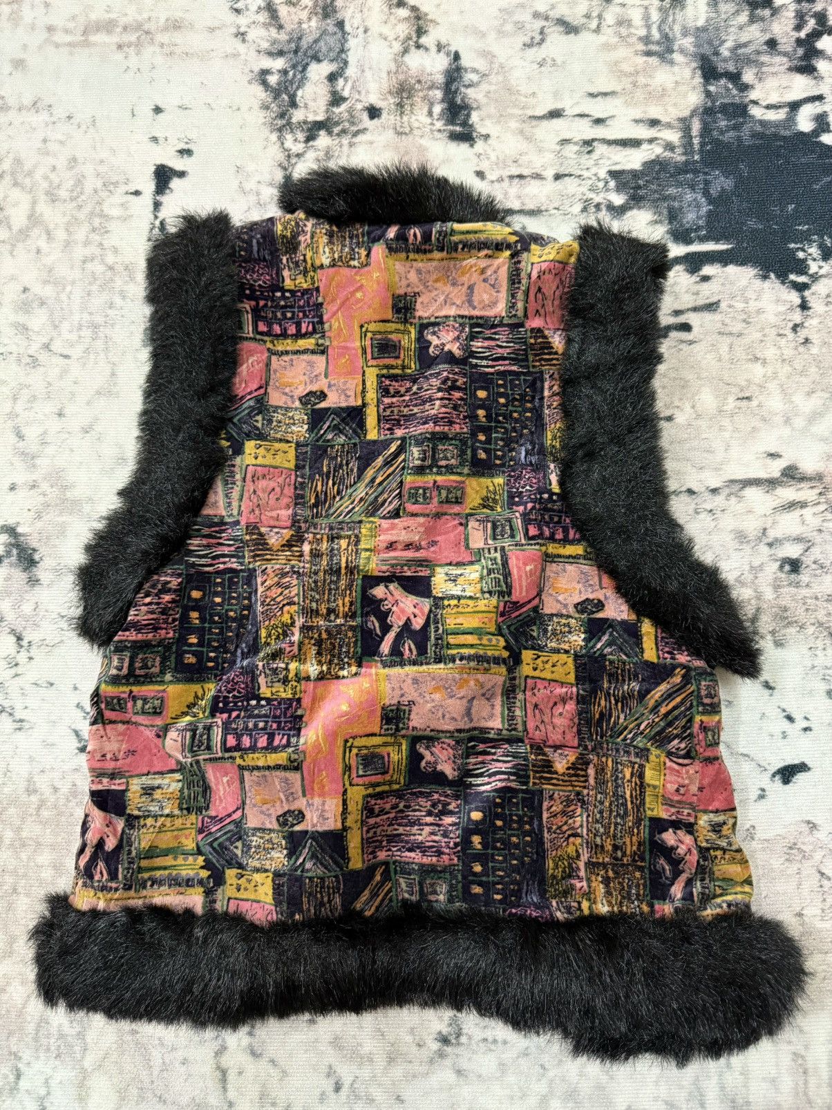 Japanese Brand × Vintage Libhober Floral Mohair Trimming Fur Vests Size US S / EU 44-46 / 1 - 8 Thumbnail
