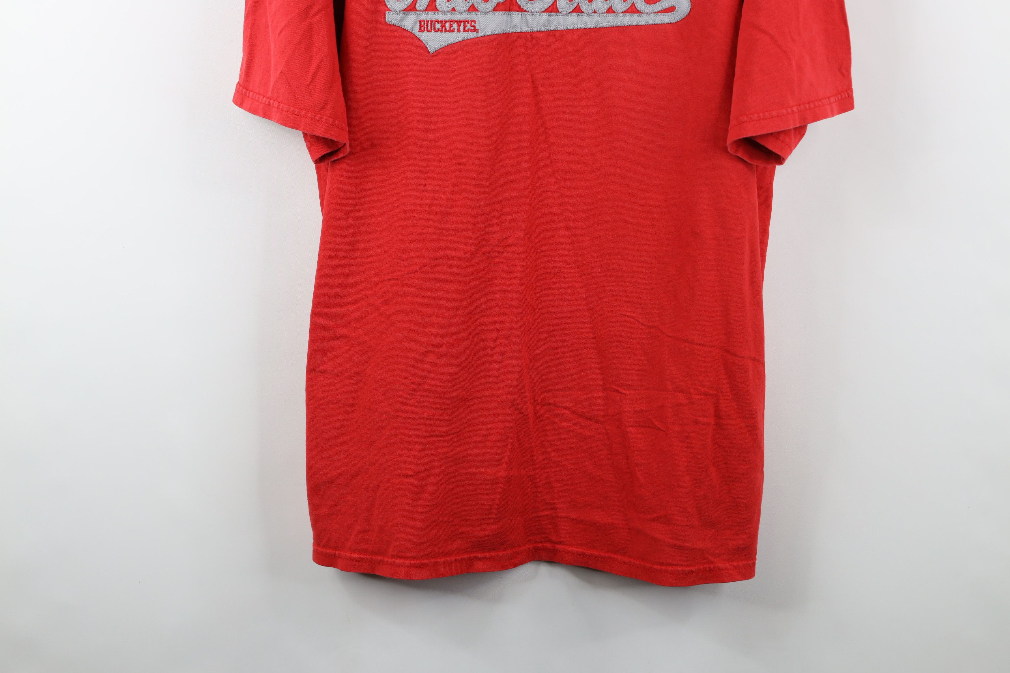 Vintage Vintage 90s Spell Script Ohio State University T-Shirt Red Size US XL / EU 56 / 4 - 3 Thumbnail