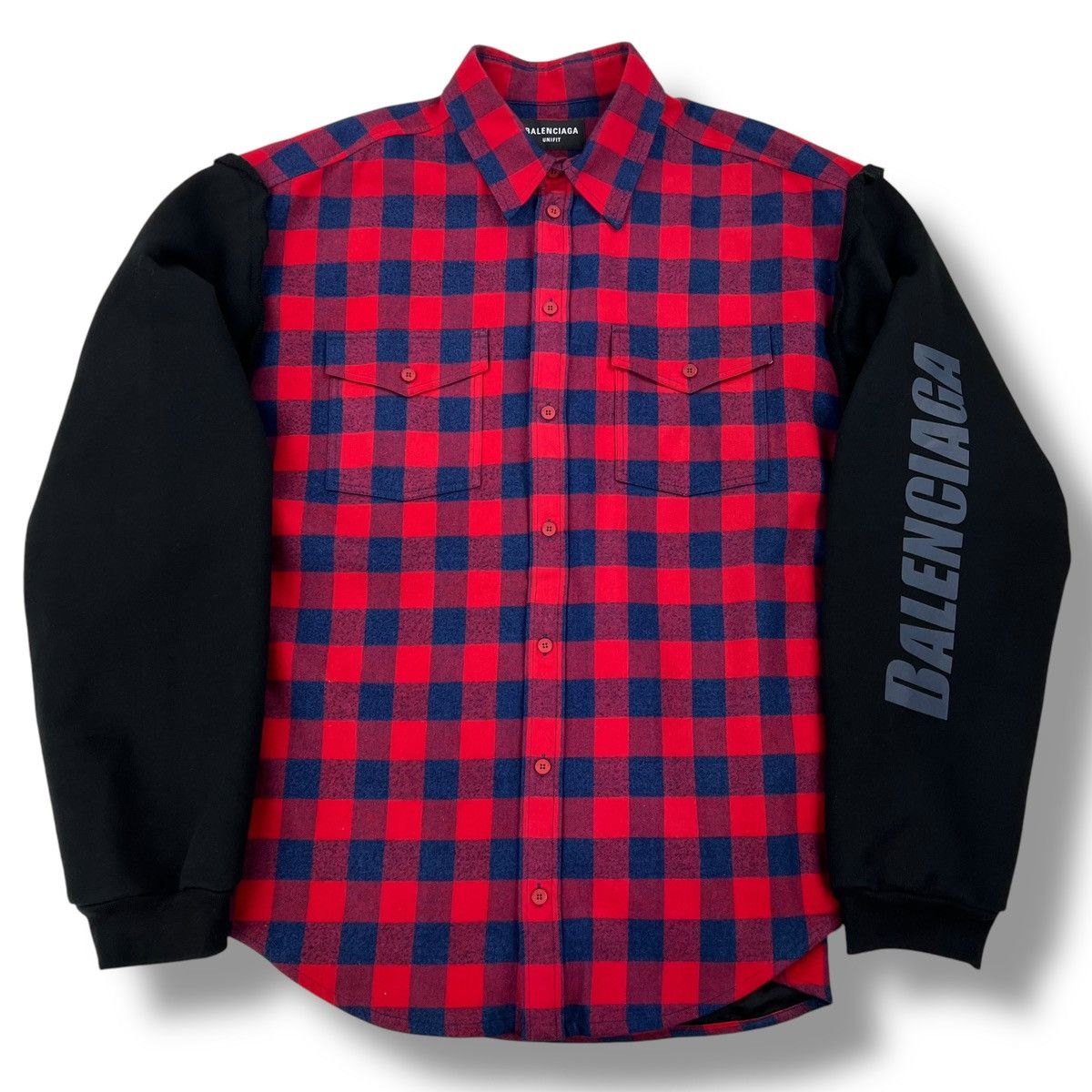 Balenciaga Balenciaga FW21 Layered Flannel Sweatshirt Size US L / EU 52-54 / 3 - 2 Thumbnail