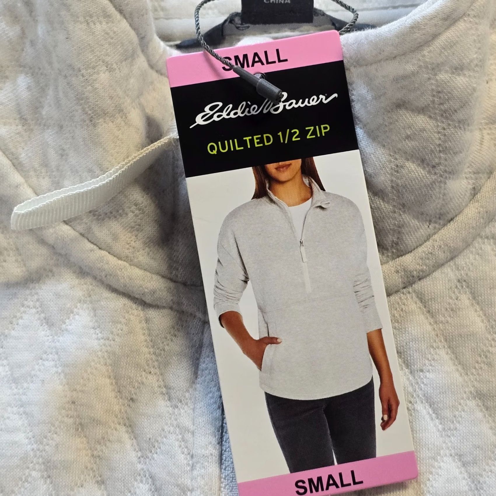 Eddie Bauer Eddie Bauer Sweatshirt Womens Size S Gray Quilted 1/2 Zip Top Pockets Casual Shirt Size S / US 4 / IT 40 - 4 Thumbnail