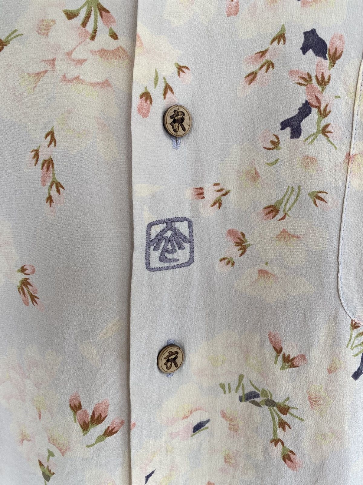 Japanese Brand Coromool Silk Crepe Blossom Shirt Size US M / EU 48-50 / 2 - 8 Thumbnail