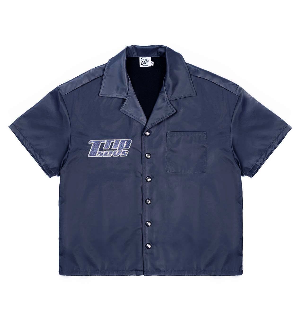 TRIPLE SEVENS Nylon Button Up Navy Size US L / EU 52-54 / 3 - 1 Thumbnail