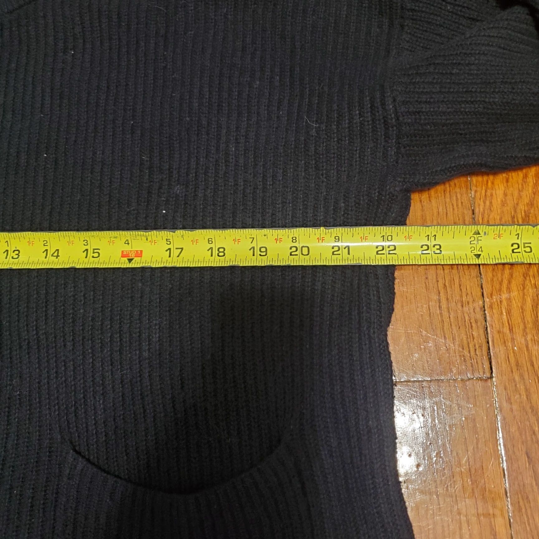 Madewell Madewell Patch Pocket Pullover Sweater Black Cotton Blend Medium J8782 Size M / US 6-8 / IT 42-44 - 6 Thumbnail