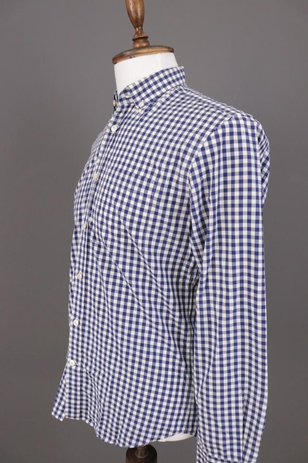 Gieves & Hawkes Gieves & Hawkes Blue Check Button Down Dress Shirt Size M Size US M / EU 48-50 / 2 - 8 Thumbnail