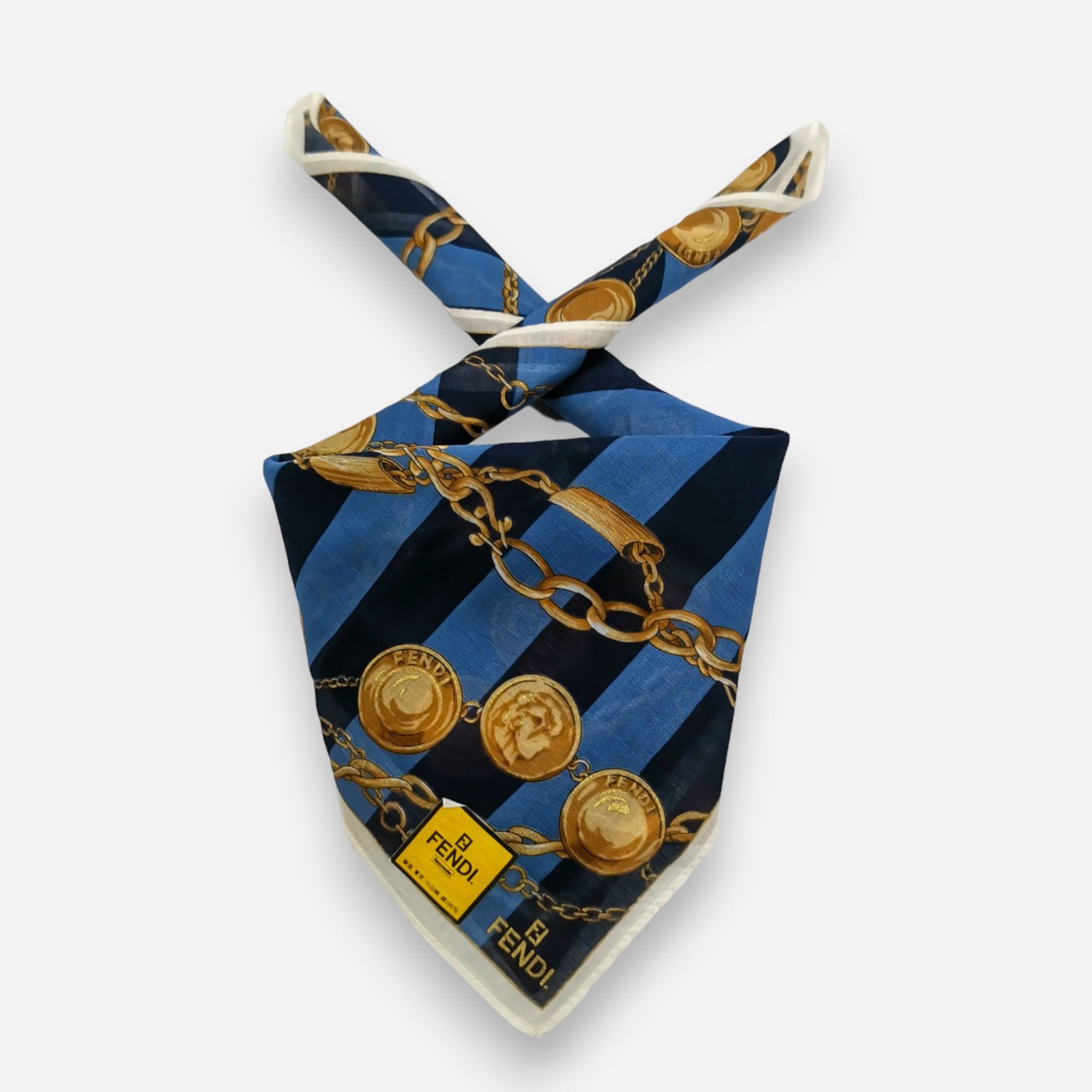 Japanese Brand Vintage FENDI Handkerchief Pocket Square Bandana Size ONE SIZE - 1 Thumbnail