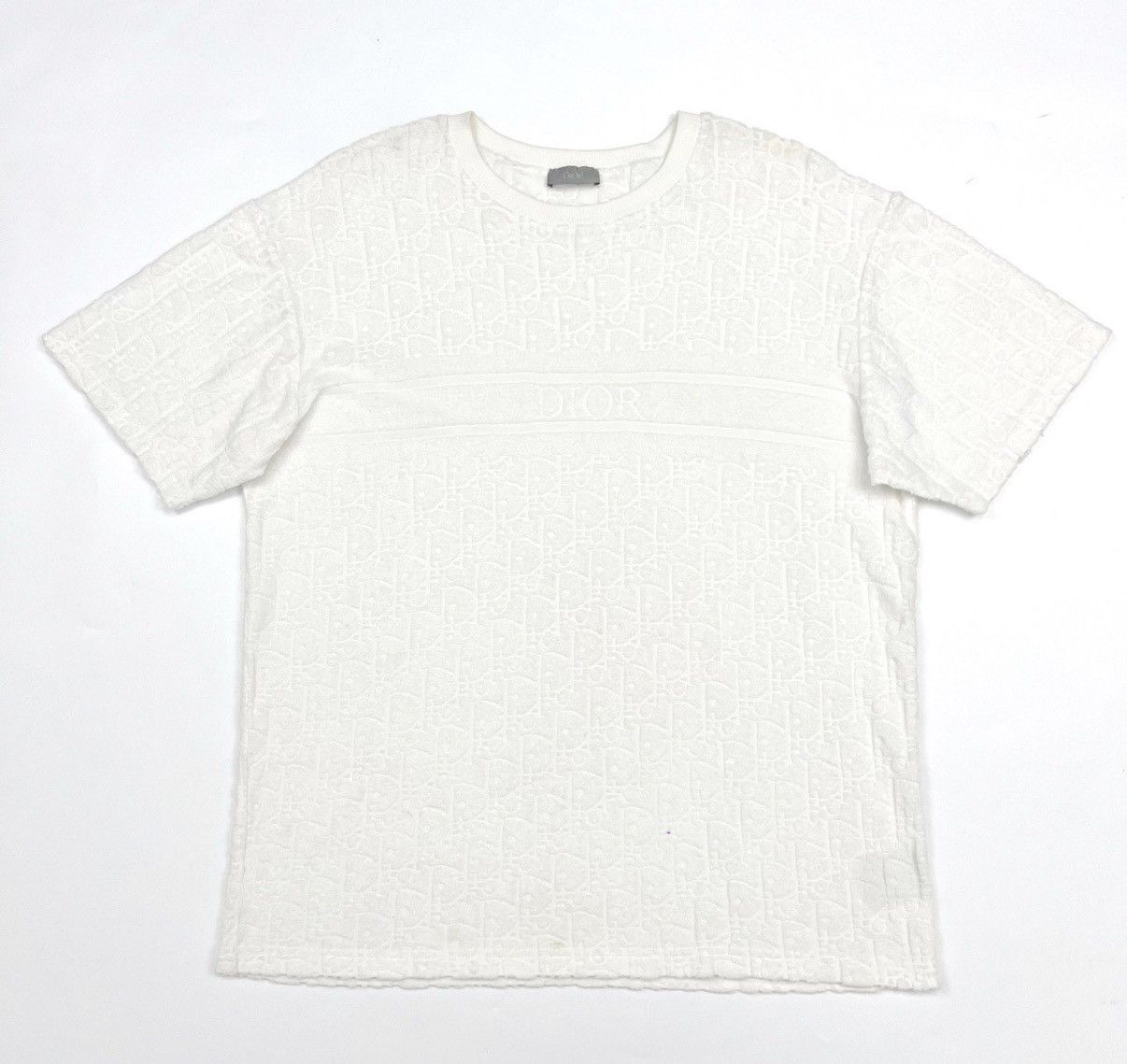 Dior Dior White Slogan Towel All-Over Print Logo Short Sleeve K12 Size US M / EU 48-50 / 2 - 1 Thumbnail