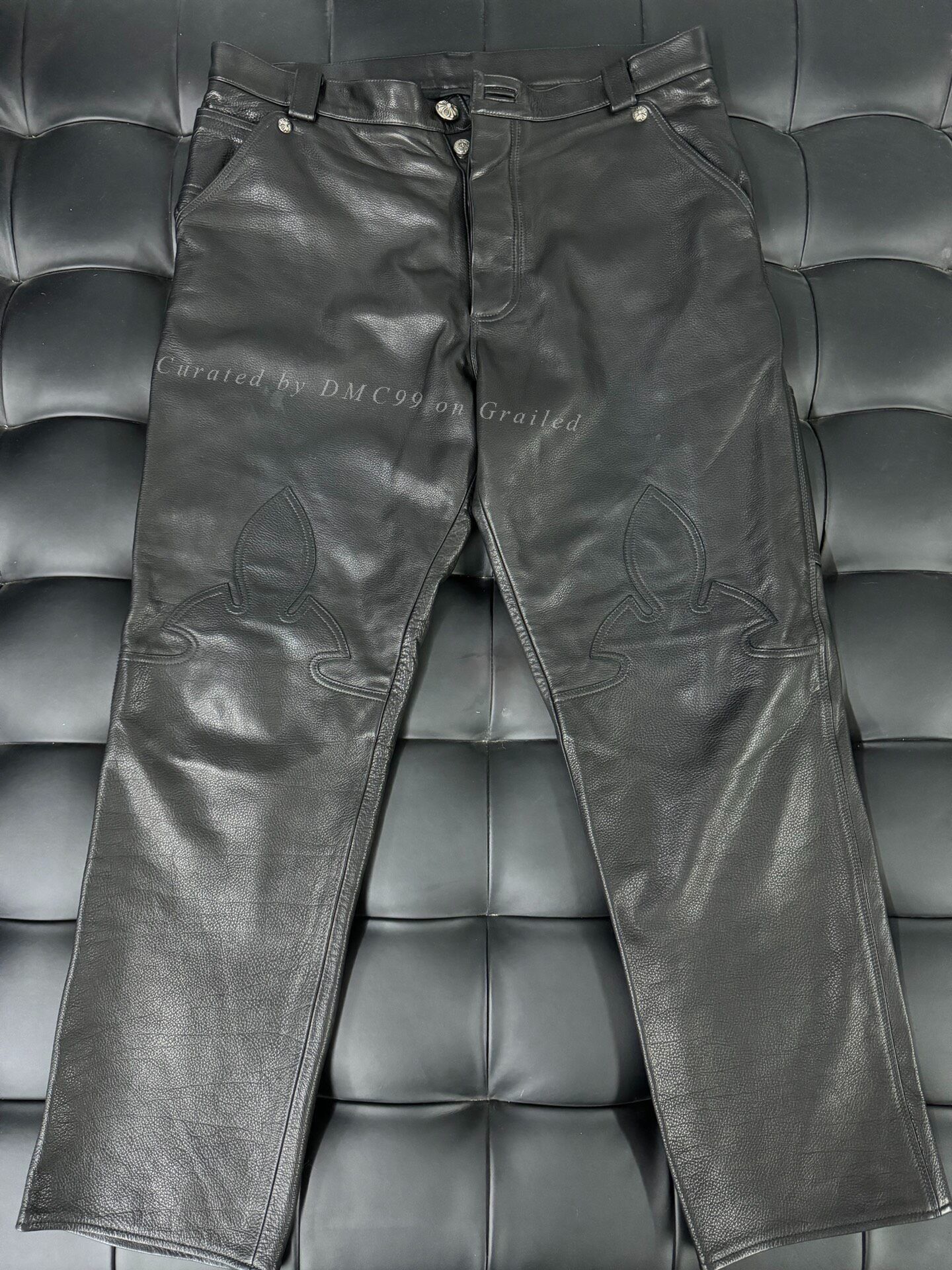 Chrome Hearts Chrome Hearts Flame Cargo Sheepskin Leather Pants Size US 36 / EU 52 - 1 Thumbnail