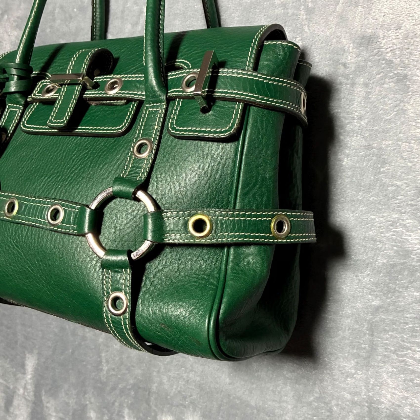Vintage VINTAGE Luella Satchel Handbag Giselle Grommet Green Bag Size ONE SIZE - 5 Thumbnail