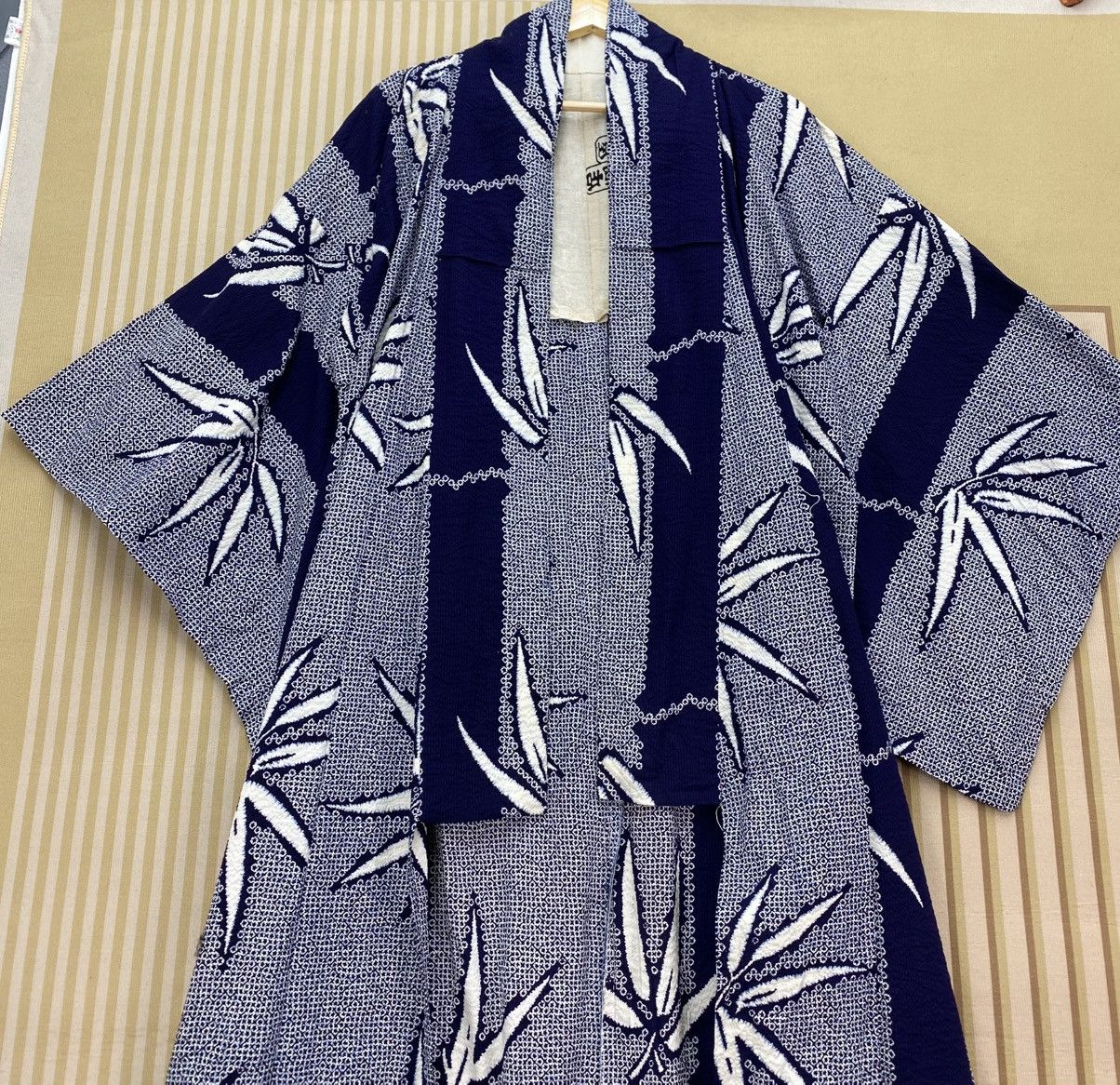 Japanese Brand 🐐Vintage Navy Blue Yukata Kimono Full Printed Size US L / EU 52-54 / 3 - 4 Thumbnail
