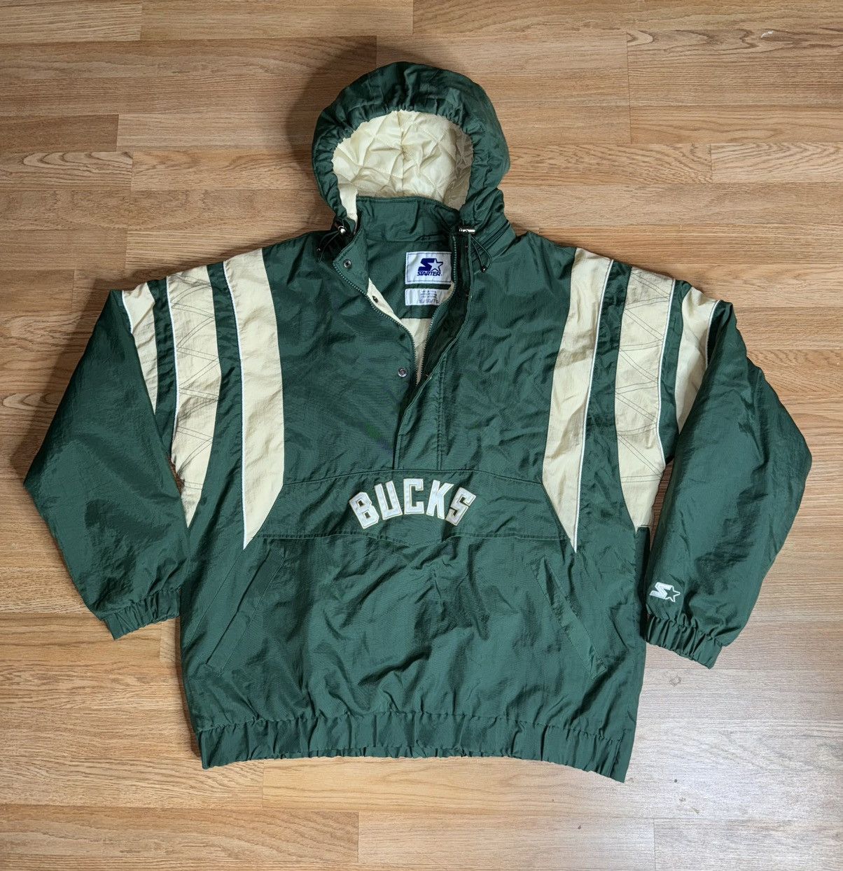 Starter Milwaukee Bucks Men's Starter Jacket XL Detachable Hoodie Size US XL / EU 56 / 4 - 1 Thumbnail