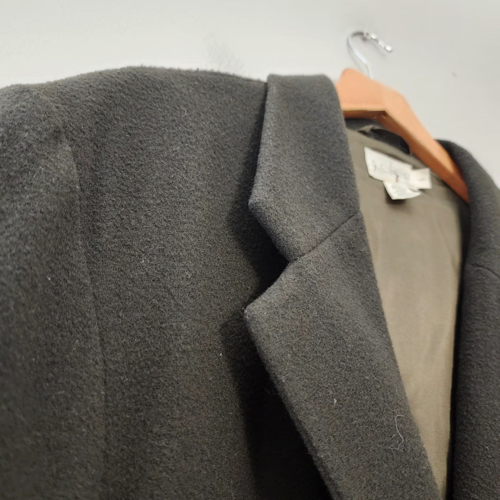 J.Crew VINTAGE J.CREW Blazer Coat Mens Large Wool Blend Green Jacket 90s Y2k Overcoat Mens Size 42R - 5 Thumbnail