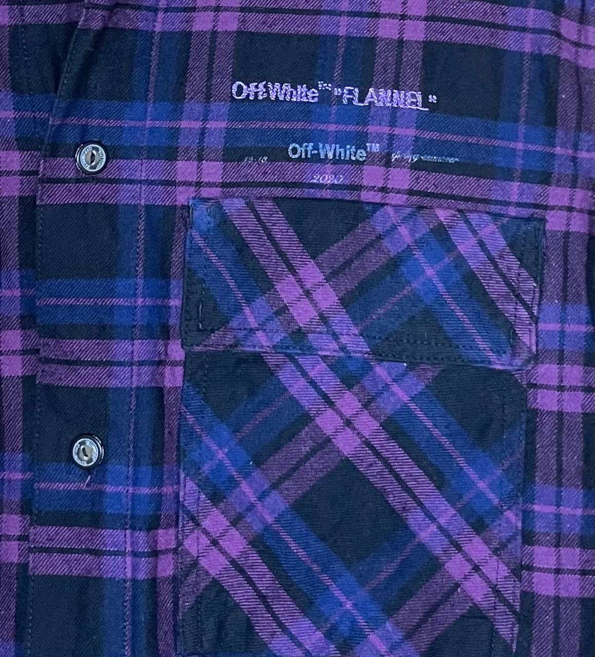 Off-White OFF-WHITE FLANNEL CHECK SHIRT PURPLE Size US S / EU 44-46 / 1 - 2 Thumbnail