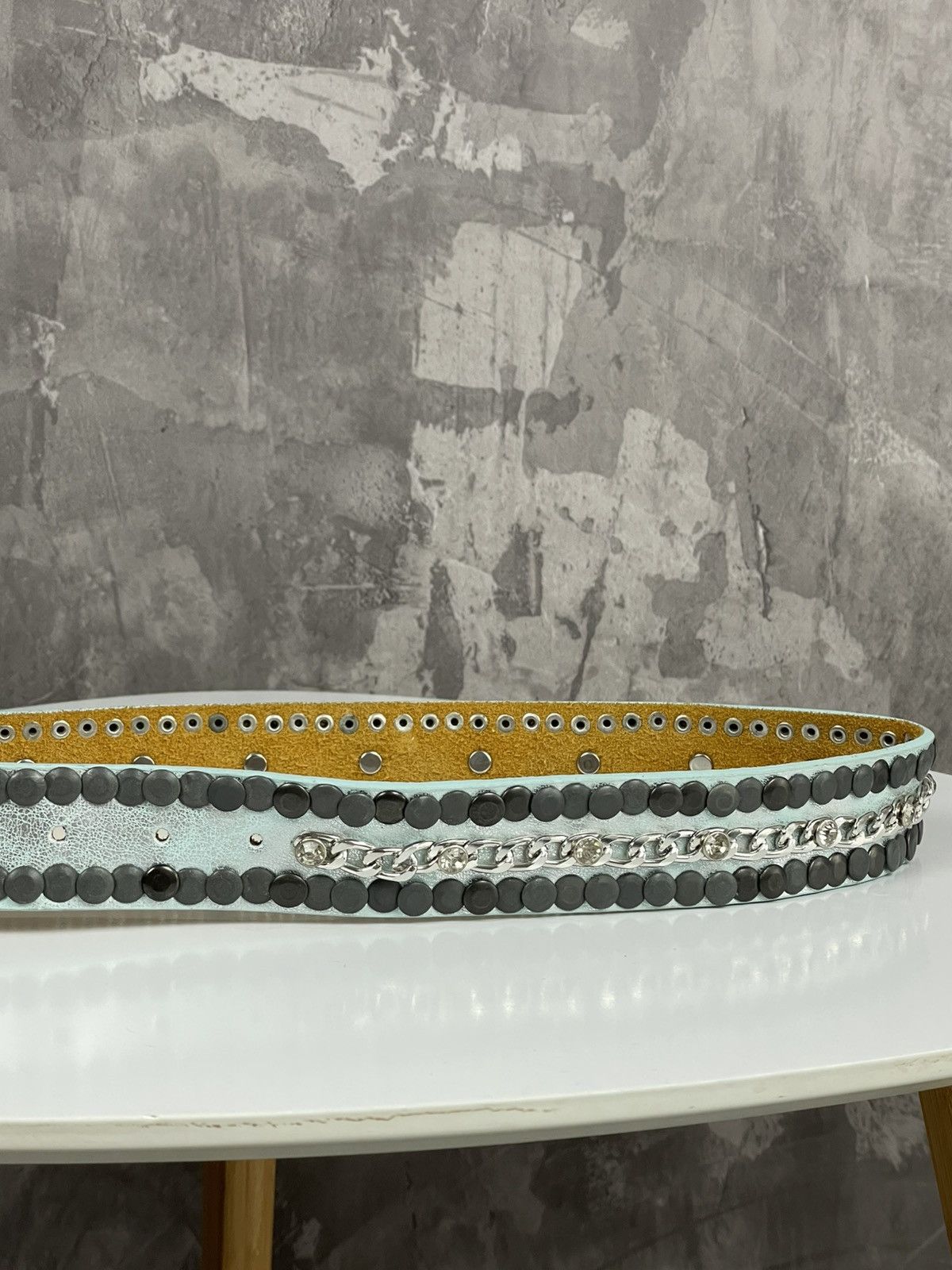 Hysteric Glamour × If Six Was Nine Rhinestone belt B.B. Simons styled Y2K Archive Leather belt Size ONE SIZE - 3 Thumbnail
