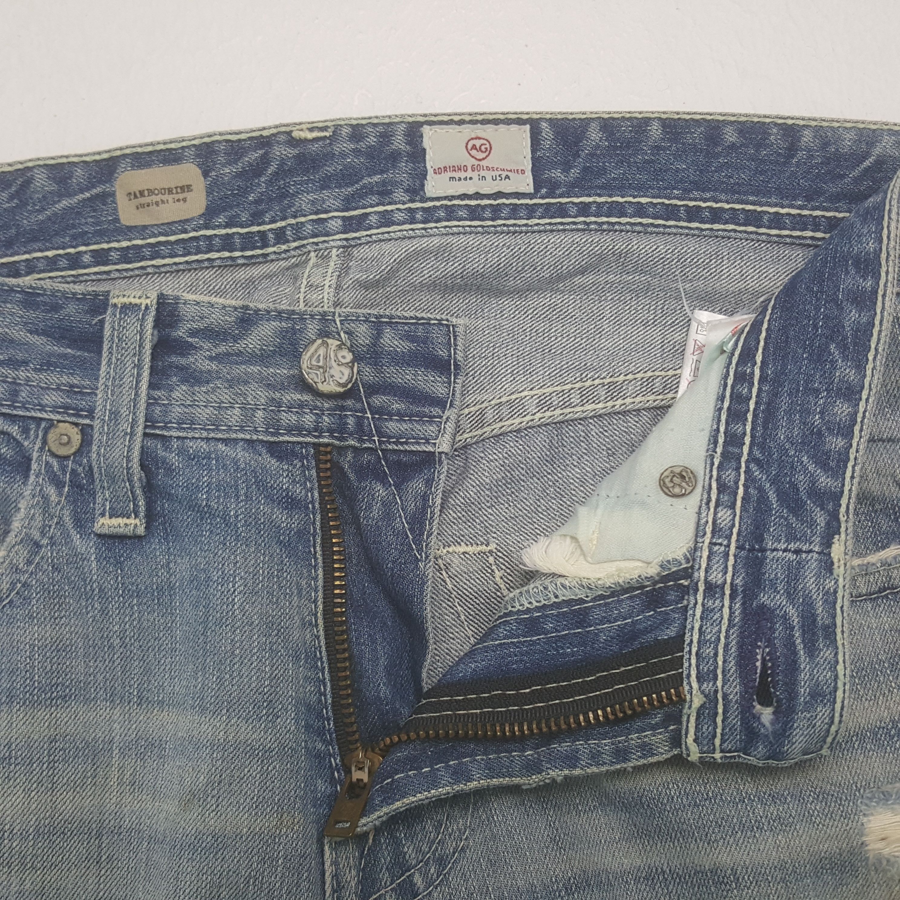 AG Adriano Goldschmied × Vintage Vintage Adriano Goldschmied Distressed Style Denim Jeans Size US 30 / EU 46 - 7 Thumbnail