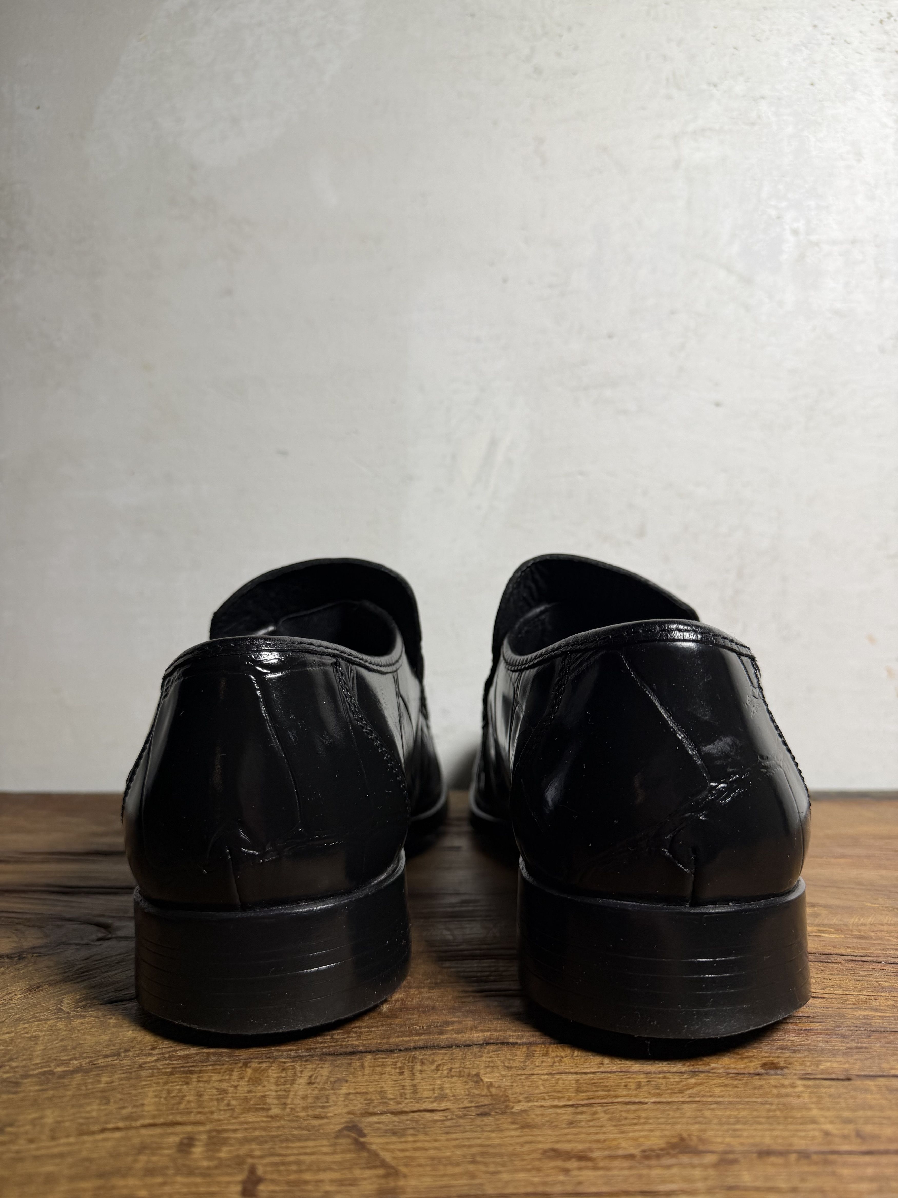 Handmade Burton Textured Leather Loafers with Square Toes Size US 10 / EU 43 - 5 Thumbnail