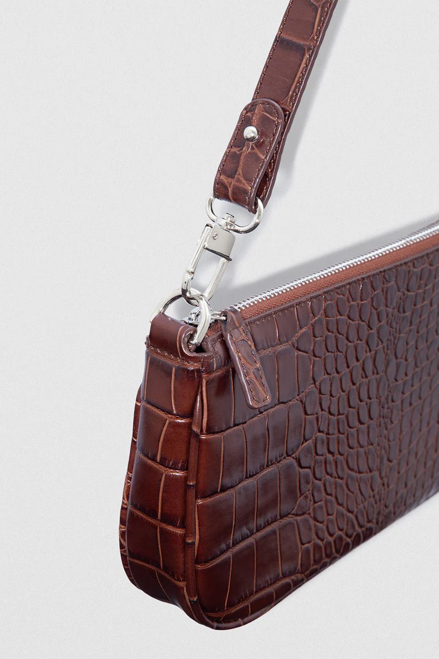 By Far o1mle1224 Size: OS/Croco Embossed Leather Bag Burgandy Size ONE SIZE - 5 Thumbnail