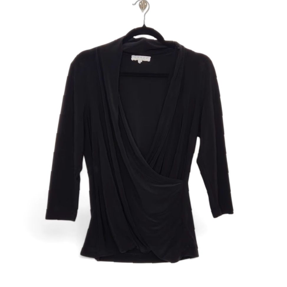 Vintage VINTAGE Chaus Blouse Shirt Unisex Adults Black L 95s 90s Y2K Goth Whimsy Cowl Neck Going Out Mom Size L / US 10 / IT 46 - 2 Thumbnail