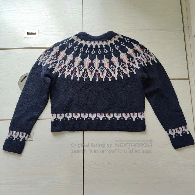 Loewe Loewe Fair Isle Sequin Sweater, Wool Cardigan Size S / US 4 / IT 40 - 8 Thumbnail