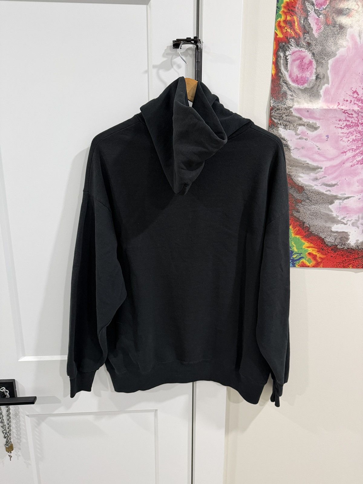 Jerzees Vintage 90s Jerzees Activewear Faded Black Blank Hoodie Size US XXL / EU 58 / 5 - 2 Thumbnail