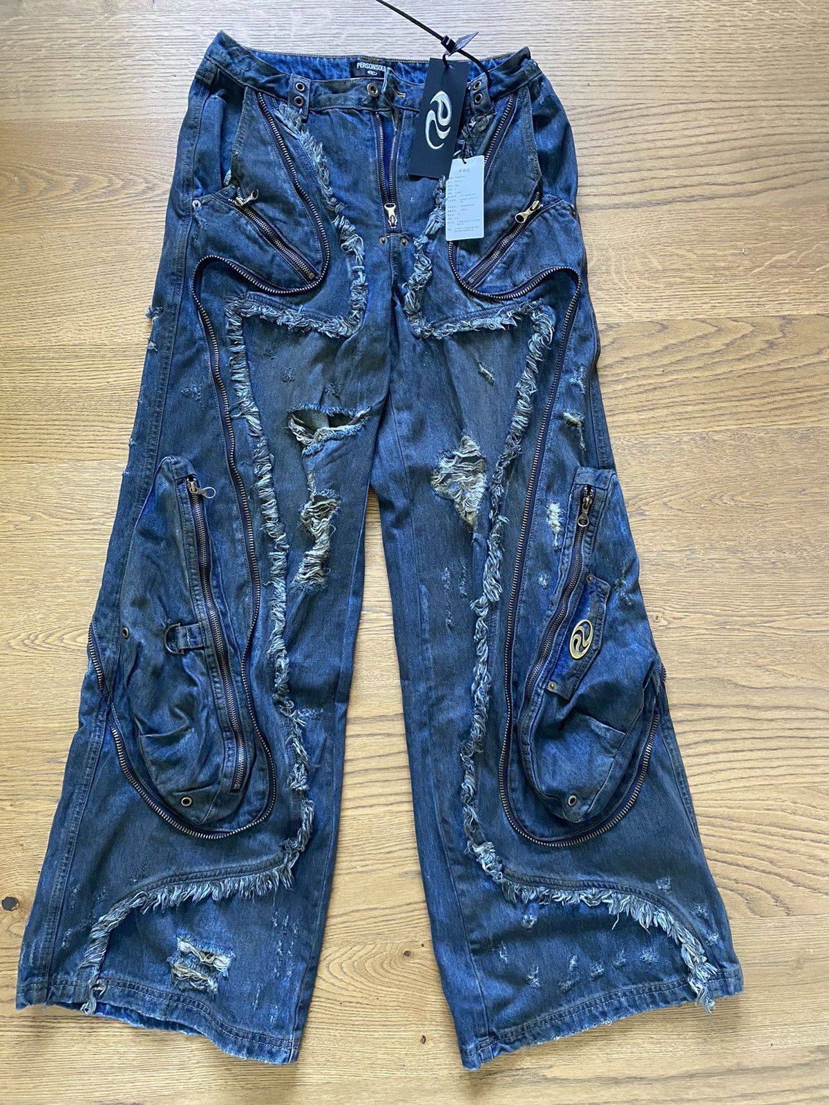Other × Streetwear Personsoul Aliens Dirty Ripped Denim