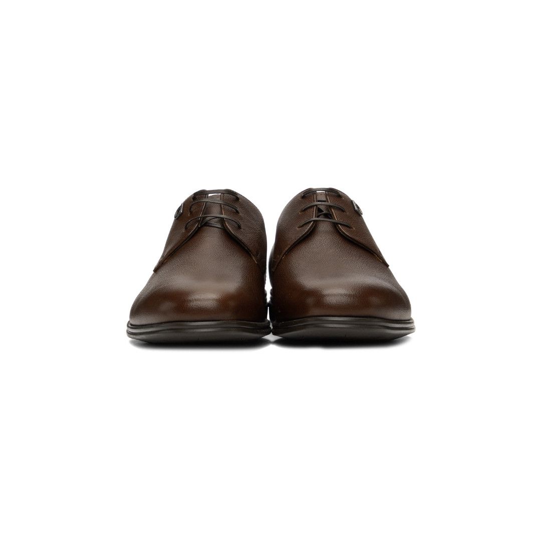 Salvatore Ferragamo o1s1rm1125 Spencer Derby Shoes in Dark Brown Size US 12 / EU 45 - 2 Thumbnail