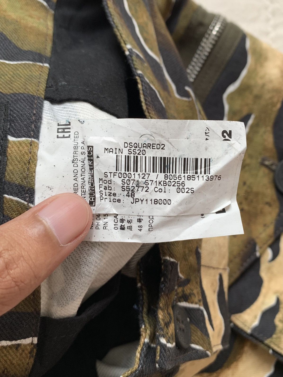 Dsquared2 SS20 Dsquared2 Camo Tiger Stripe Military Cargo Pant Size US 34 / EU 50 - 3 Thumbnail
