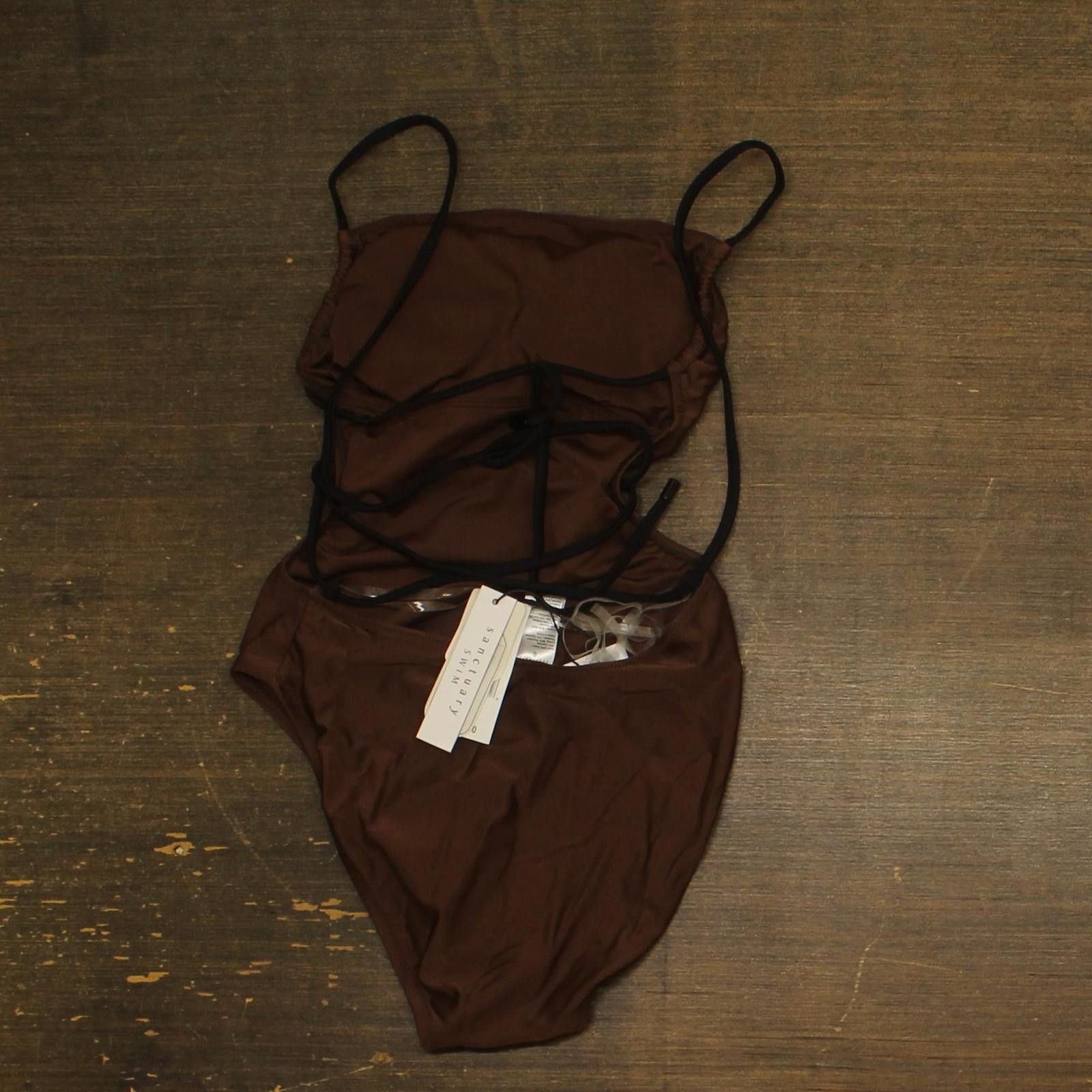 Sanctuary Nwt Sanctuary One Piece Swimsuit Black / Chocolate Brown S Size ONE SIZE - 2 Thumbnail