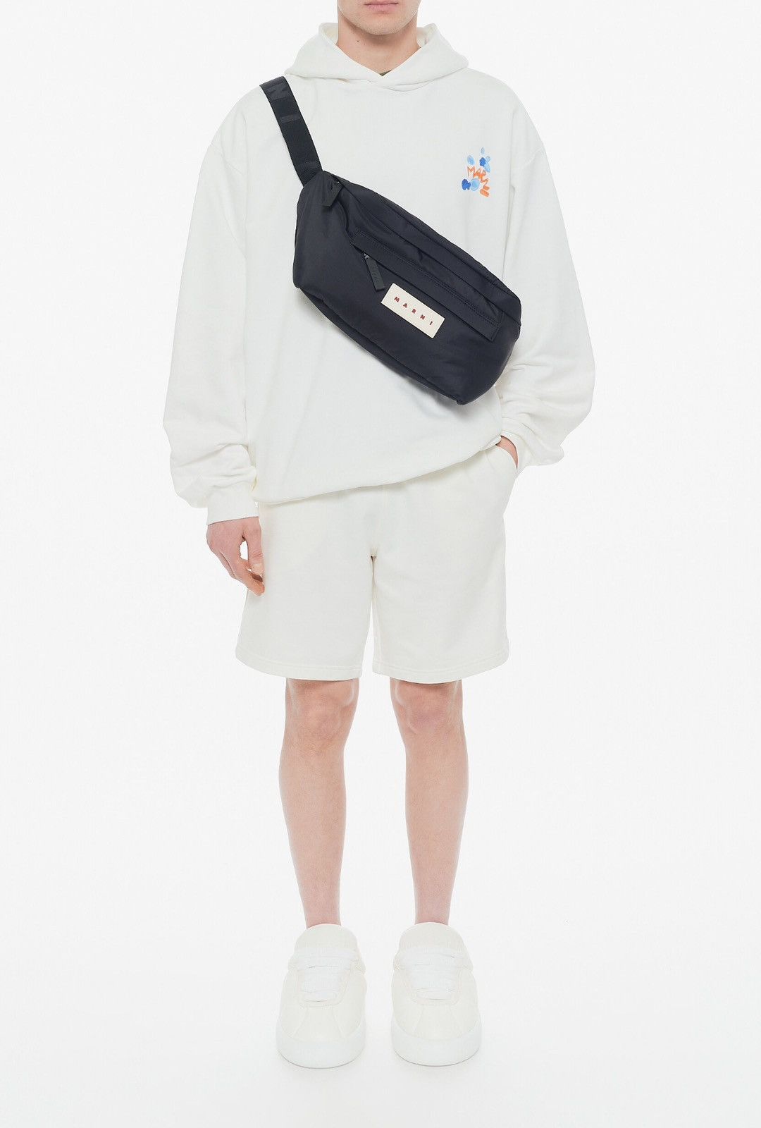 Marni Last Size Marni Logo Graphic Printed Cotton Hoodie Size US XL / EU 56 / 4 - 10 Thumbnail