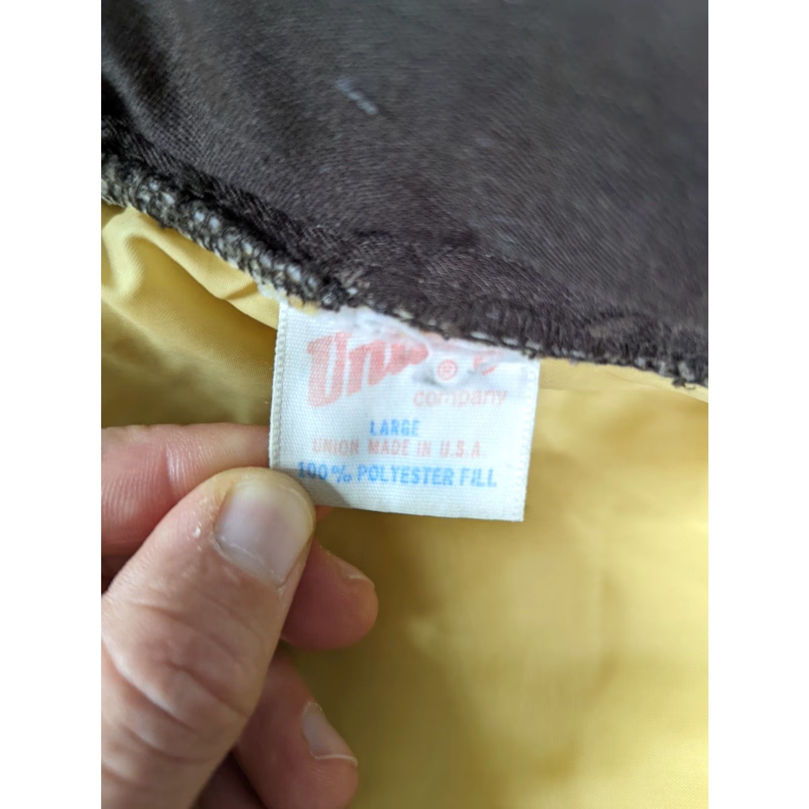 YOKE VINTAGE Unitog Work Bomber Quilted Jacket Large Brown Coat USA Size US L / EU 52-54 / 3 - 4 Thumbnail