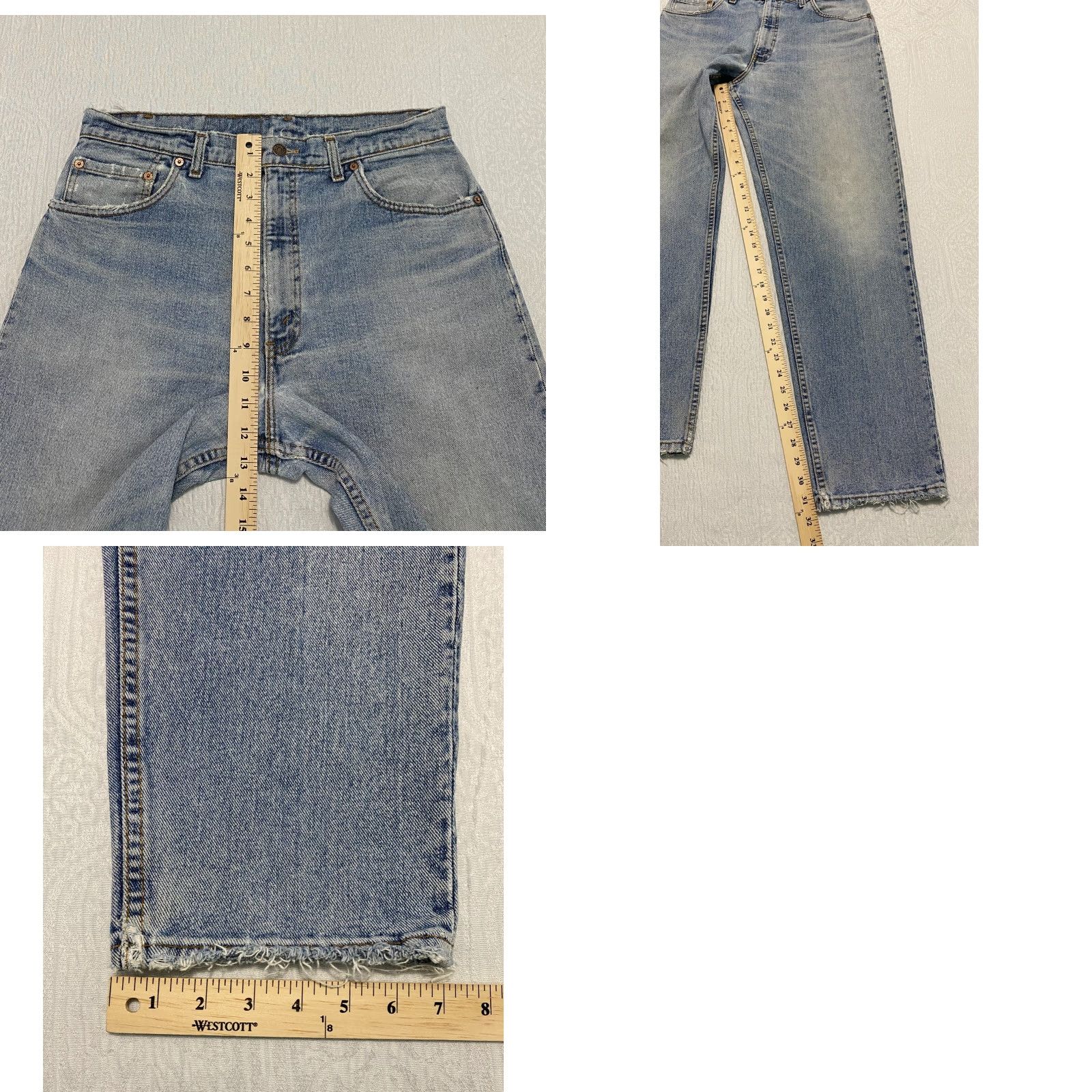 Levi's VINTAGE Levi's Jeans 852 USA Blue 34×32 Regular Men’s 100% Cotton Denim Straight 5-Pocket Size US 34 / EU 50 - 8 Thumbnail