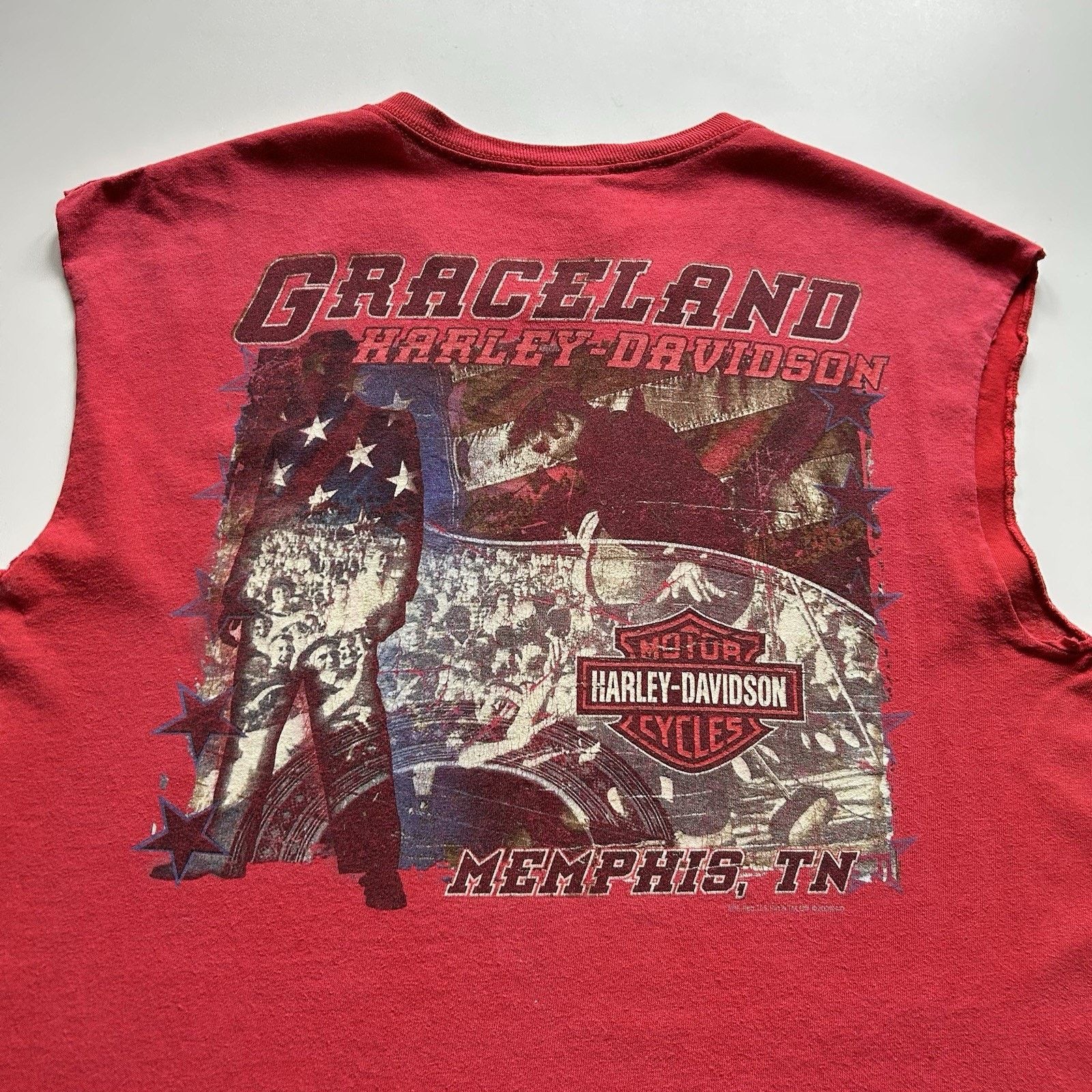 Harley Davidson × Vintage Vintage Harley Davidson Sleeveless Shirt Large Y2K Elvis Art Size US L / EU 52-54 / 3 - 4 Thumbnail