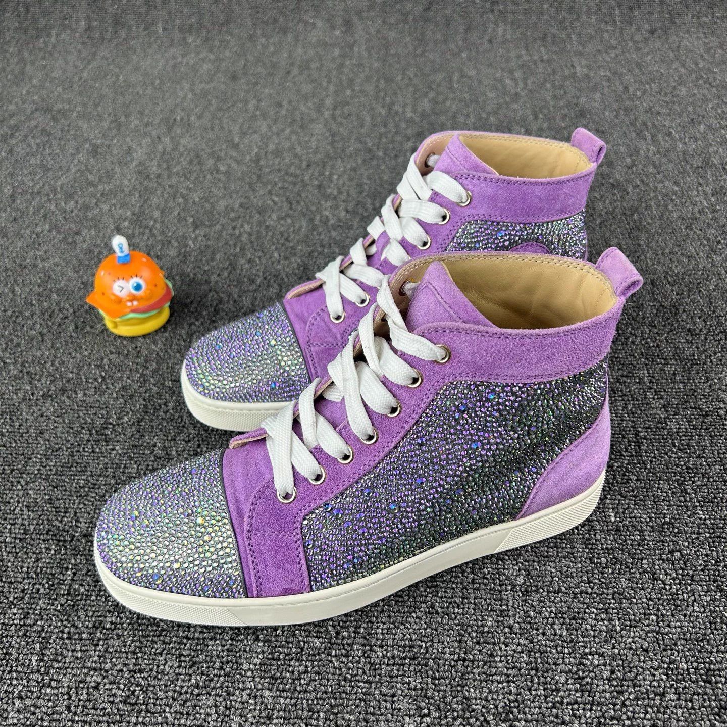 Christian Louboutin Christian Louboutin Purple Pave Crystal Sneaker 38 Size US 7.5 / IT 37.5 - 1 Thumbnail