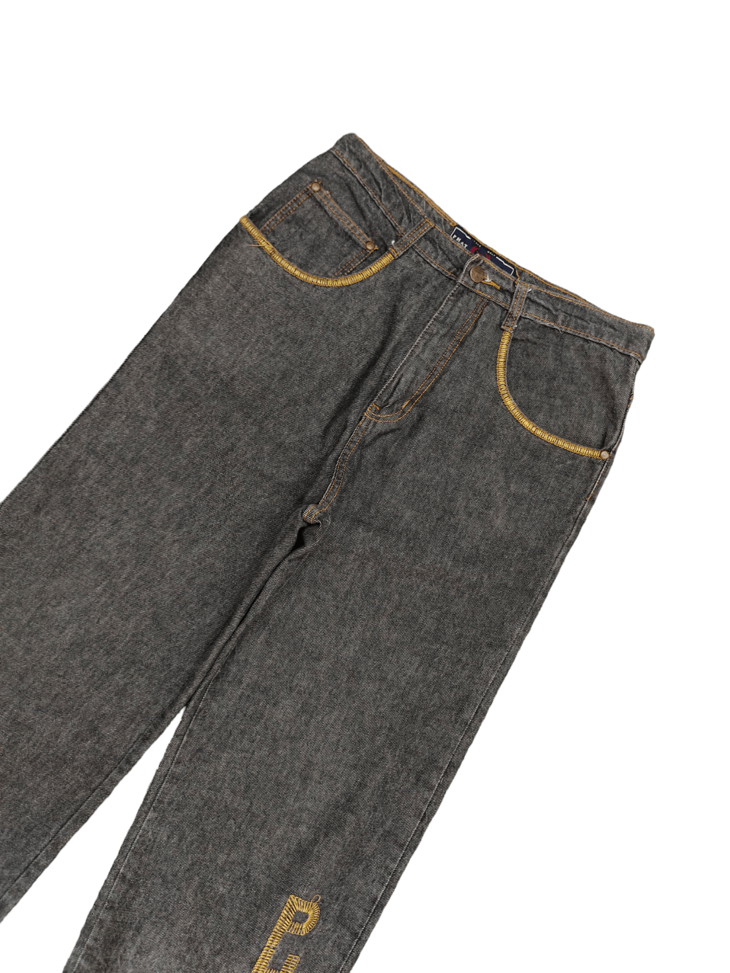 Phat Farm Baggy Jeans Phat Farm Embroidered Spell Out Denim Wide Leg Size US 30 / EU 46 - 5 Thumbnail