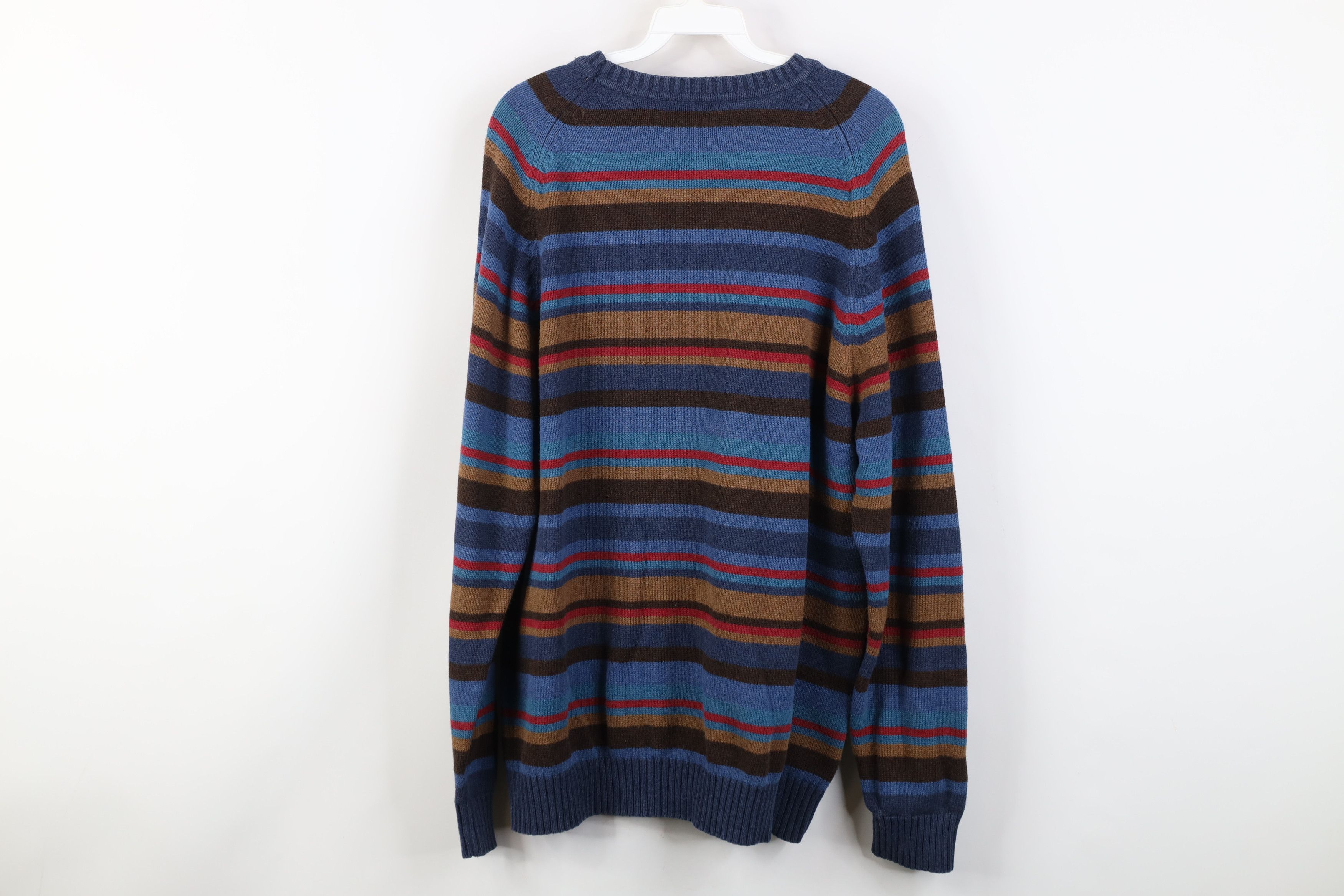 Vintage Vintage 90s Streetwear Rainbow Block Cotton Knit Sweater Size US XL / EU 56 / 4 - 8 Thumbnail