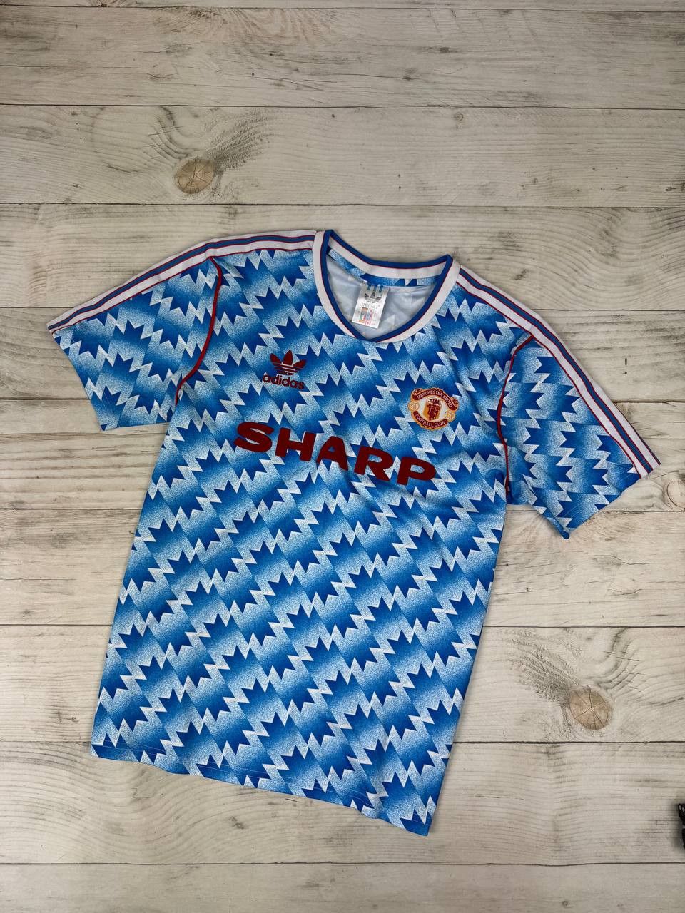 Vintage Adidas Manchester United 1990 1992 Away Shirt Jersey