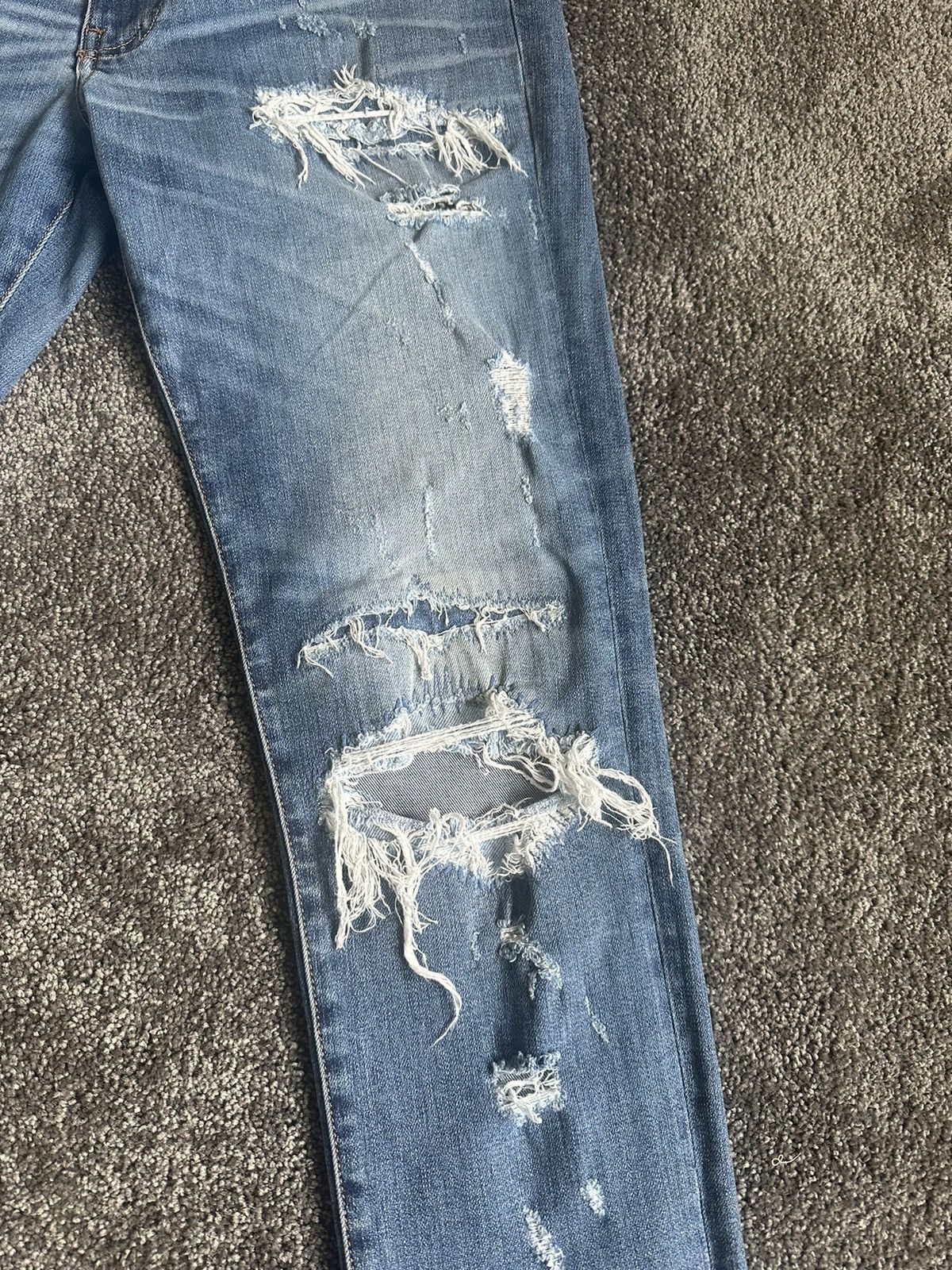 Amiri Amiri Indigo Distressed Jeans Size US 34 / EU 50 - 4 Thumbnail