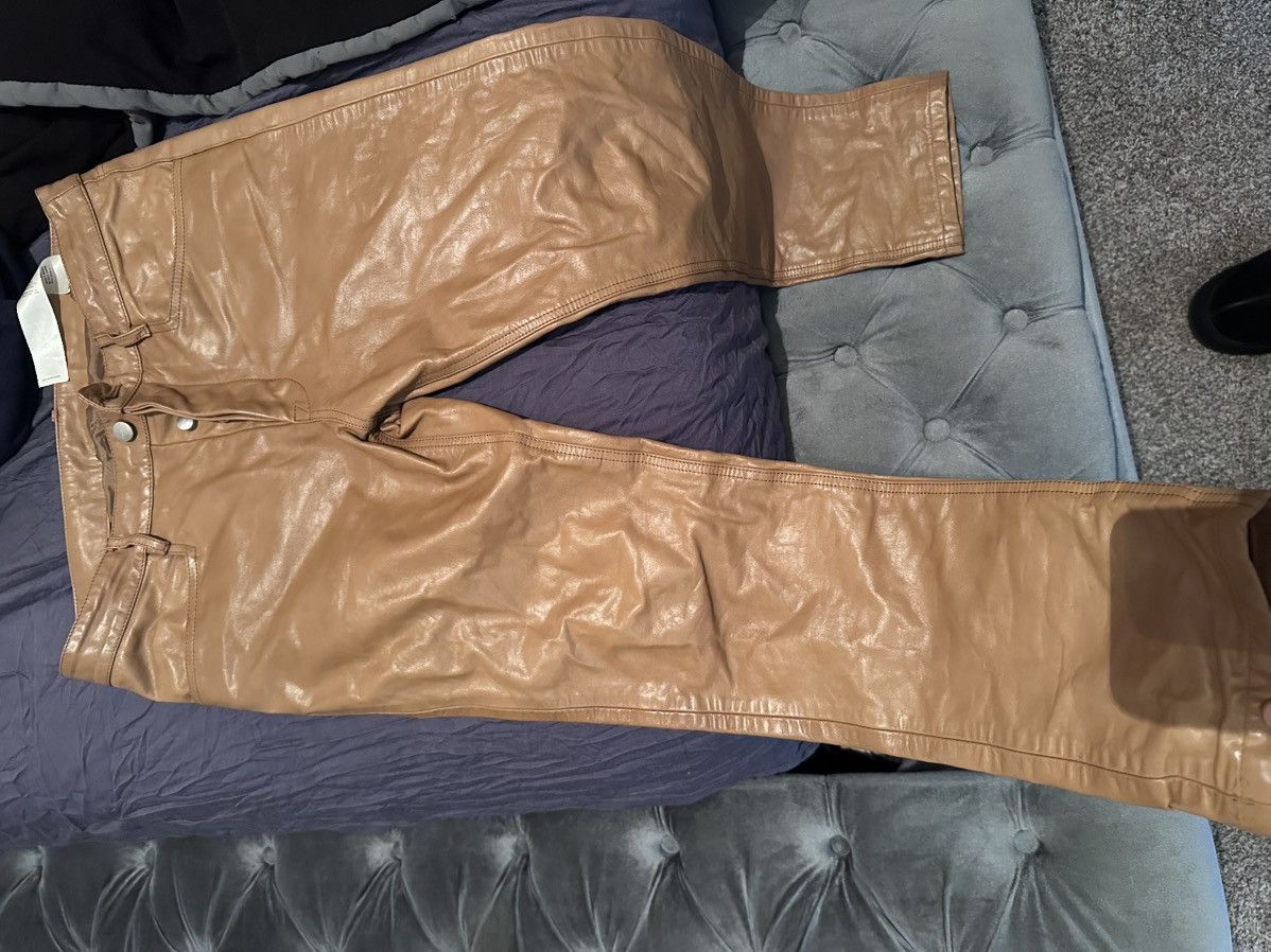 Rick Owens RICK OWENS MENS LAMB SKIN TROUSERS Size US 30 / EU 46 - 1 Thumbnail