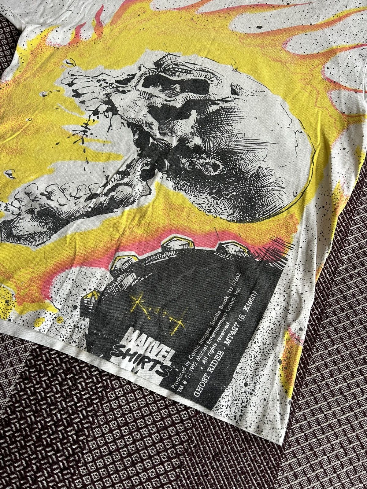 Marvel Comics Vintage Ghost Rider 1992 Marvel Overprint Crazy T-shirt Sz L Size US L / EU 52-54 / 3 - 3 Thumbnail