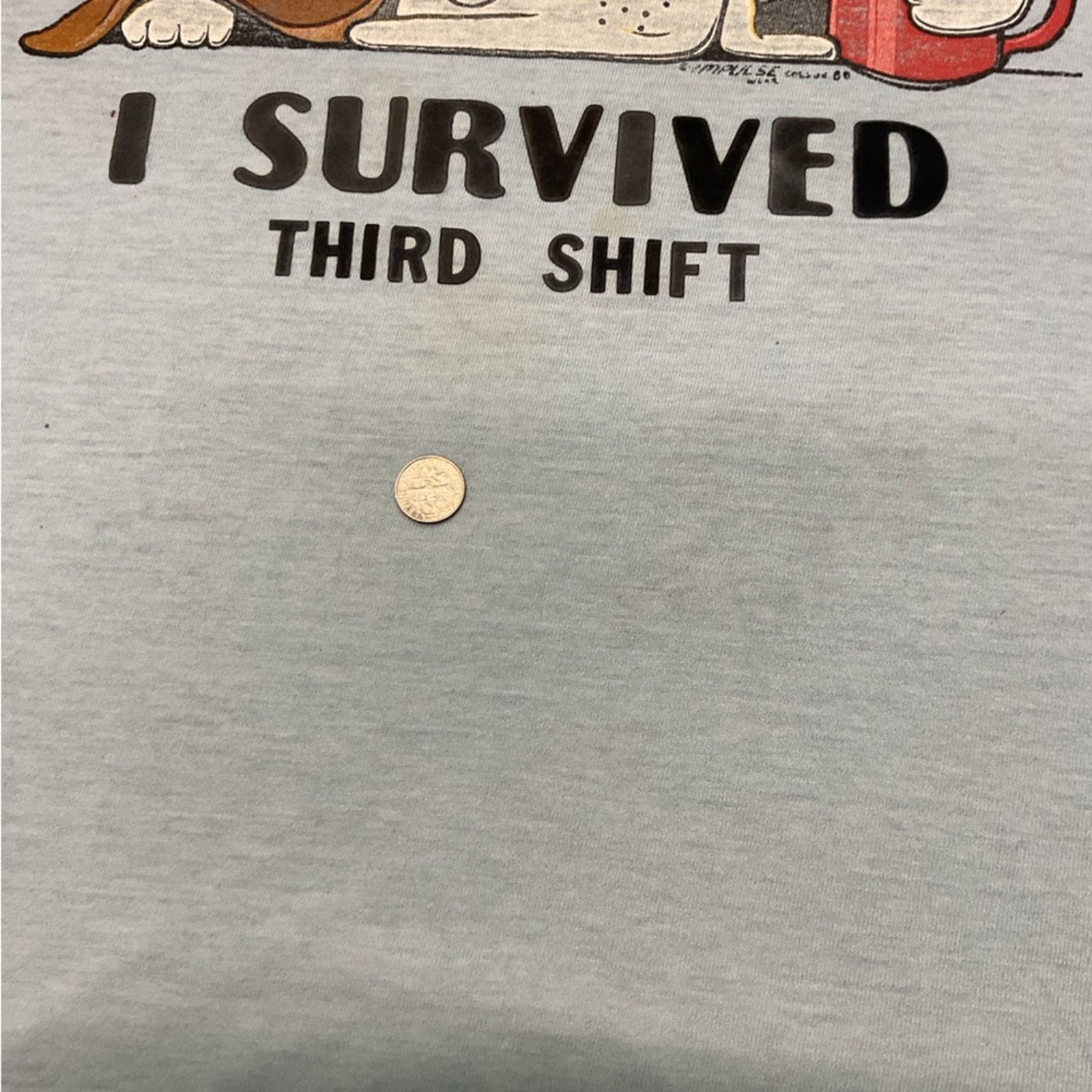 Vintage Joke Graphic "I Survived Third Shirt" T-Shirt Size US XL / EU 56 / 4 - 6 Thumbnail