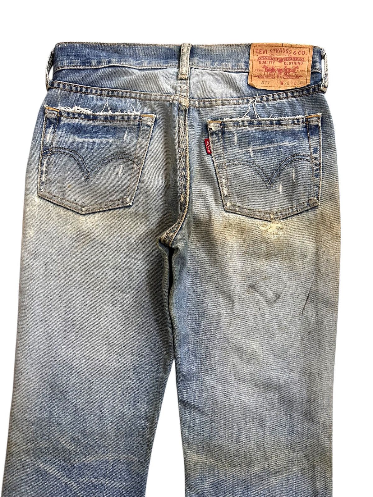 Levi's × Levi's Vintage Clothing × Vintage Vintage LEVI STRAUSS & CO 577 Trashed Distressed Denim Size US 28 / EU 44 - 6 Thumbnail