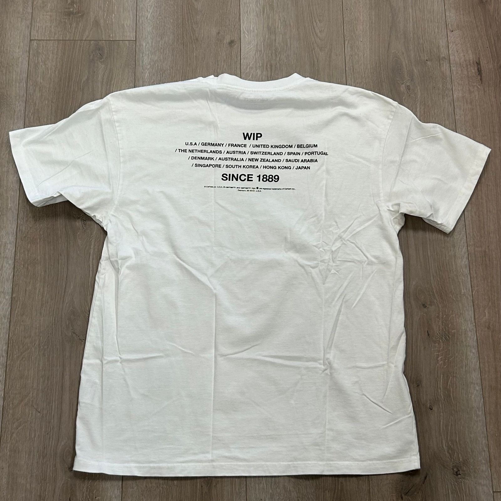 Carhartt Carhartt WIP Unite Countries Tee T Shirt Size Medium M White Size US M / EU 48-50 / 2 - 4 Thumbnail