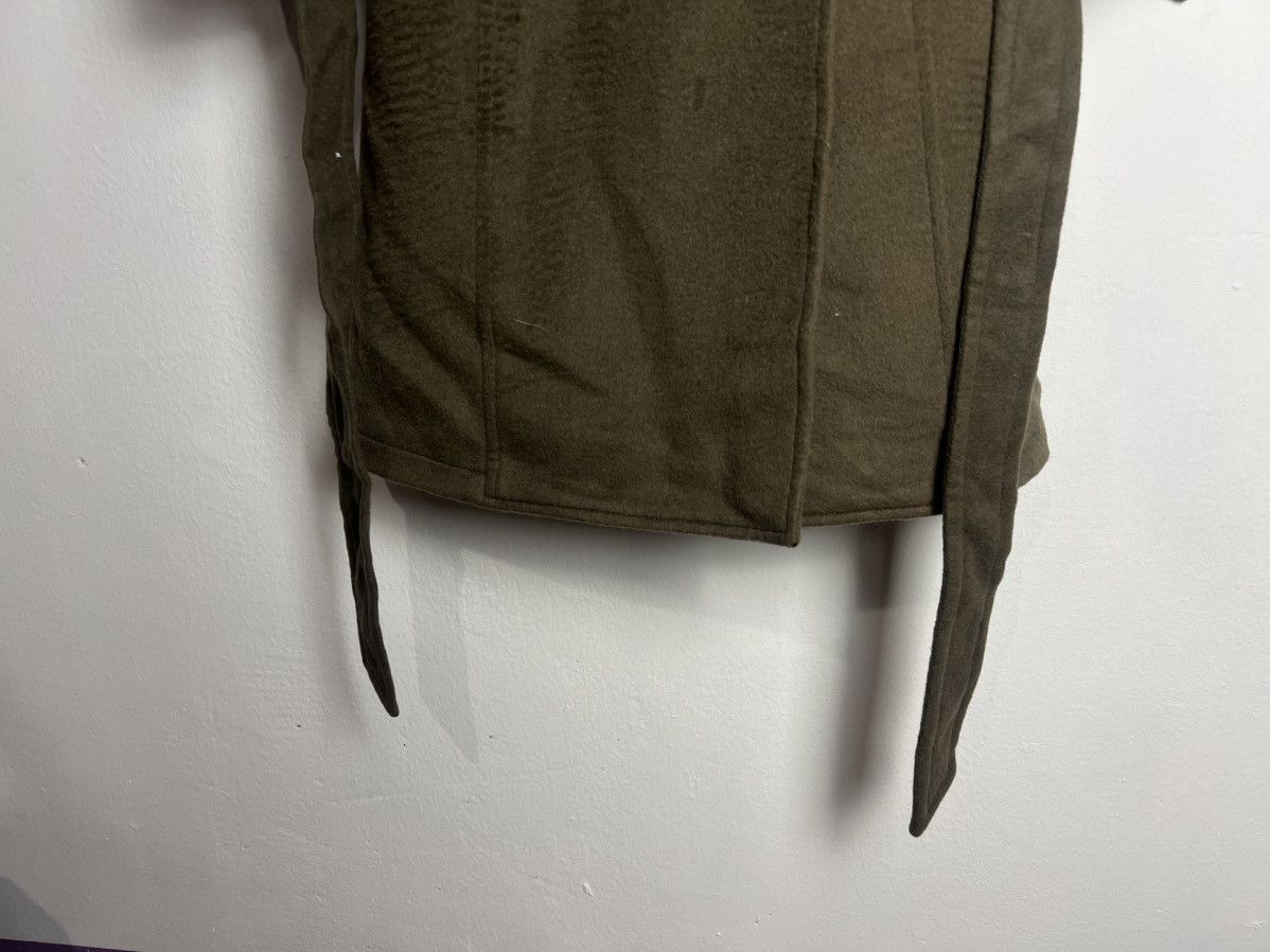 Japanese Brand Ozoc Double Breasted Faux Fur Olive Green Trench Coat Size US S / EU 44-46 / 1 - 6 Thumbnail