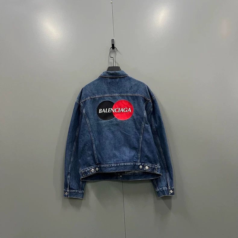 Balenciaga Balenciaga Embroidered logo denim jacket Size US M / EU 48-50 / 2 - 2 Thumbnail