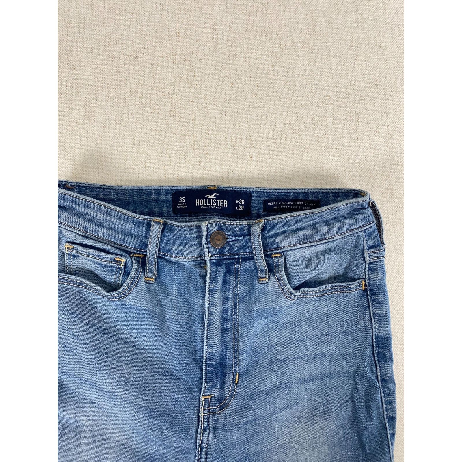 Hollister Hollister Jeans Womens 3 StretchUltra High Rise Super Skinny Size 24" / US 00 / IT 34 - 8 Thumbnail